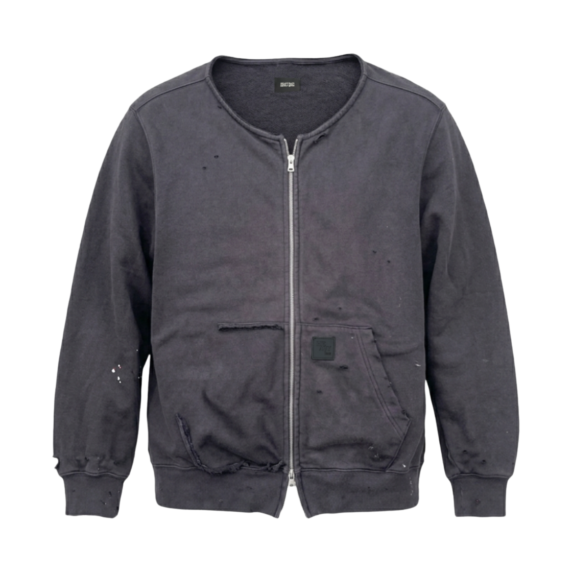 헤비레인 디스트로이드 패치워크 집업 블랙(Heavy Rain Destroyed Patchwork Zipup Black)