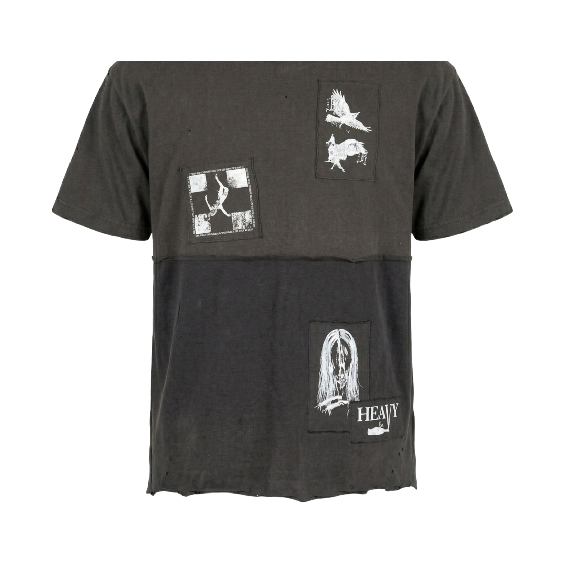 헤비레인 레이어드 패치 티셔츠 블랙(Heavy Rain Lyered Patch T-Shirt Black) - 4