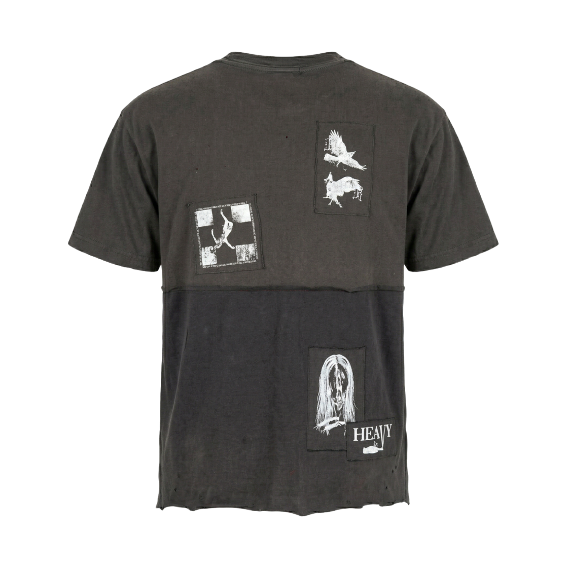 헤비레인 레이어드 패치 티셔츠 블랙(Heavy Rain Lyered Patch T-Shirt Black) - 2