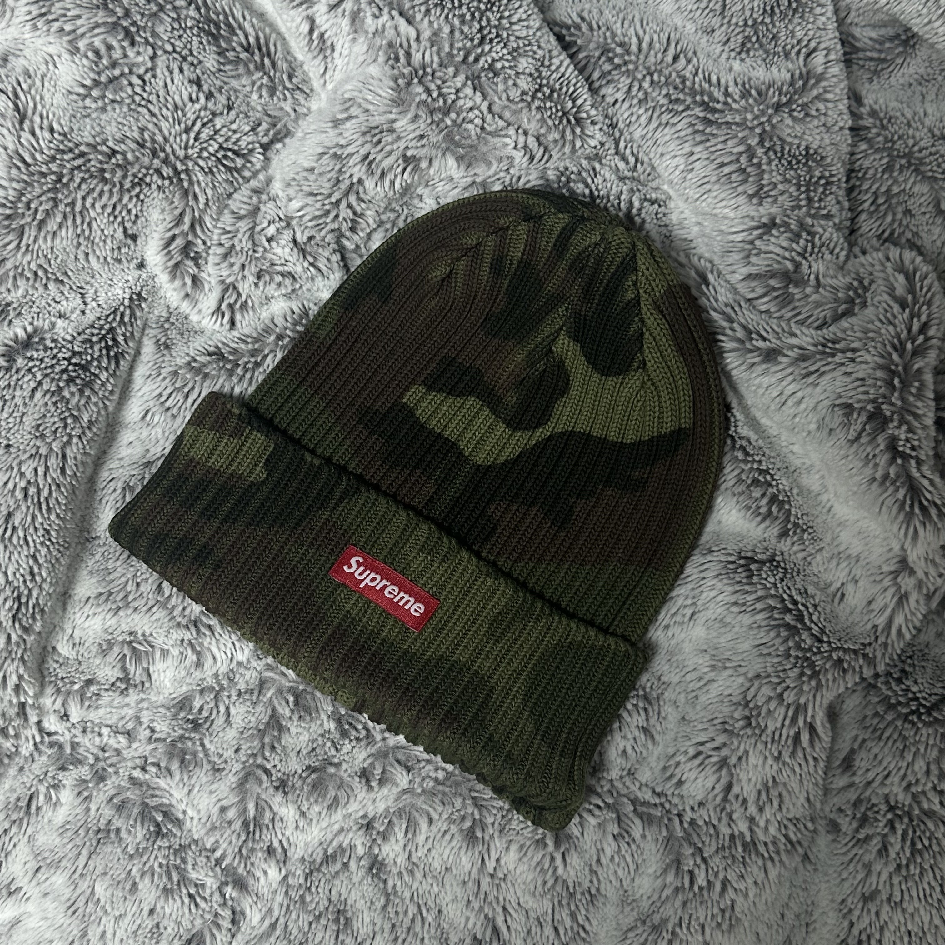 Supreme Overdyed Beanie Woodland Camo - 26SS 착용 스타일