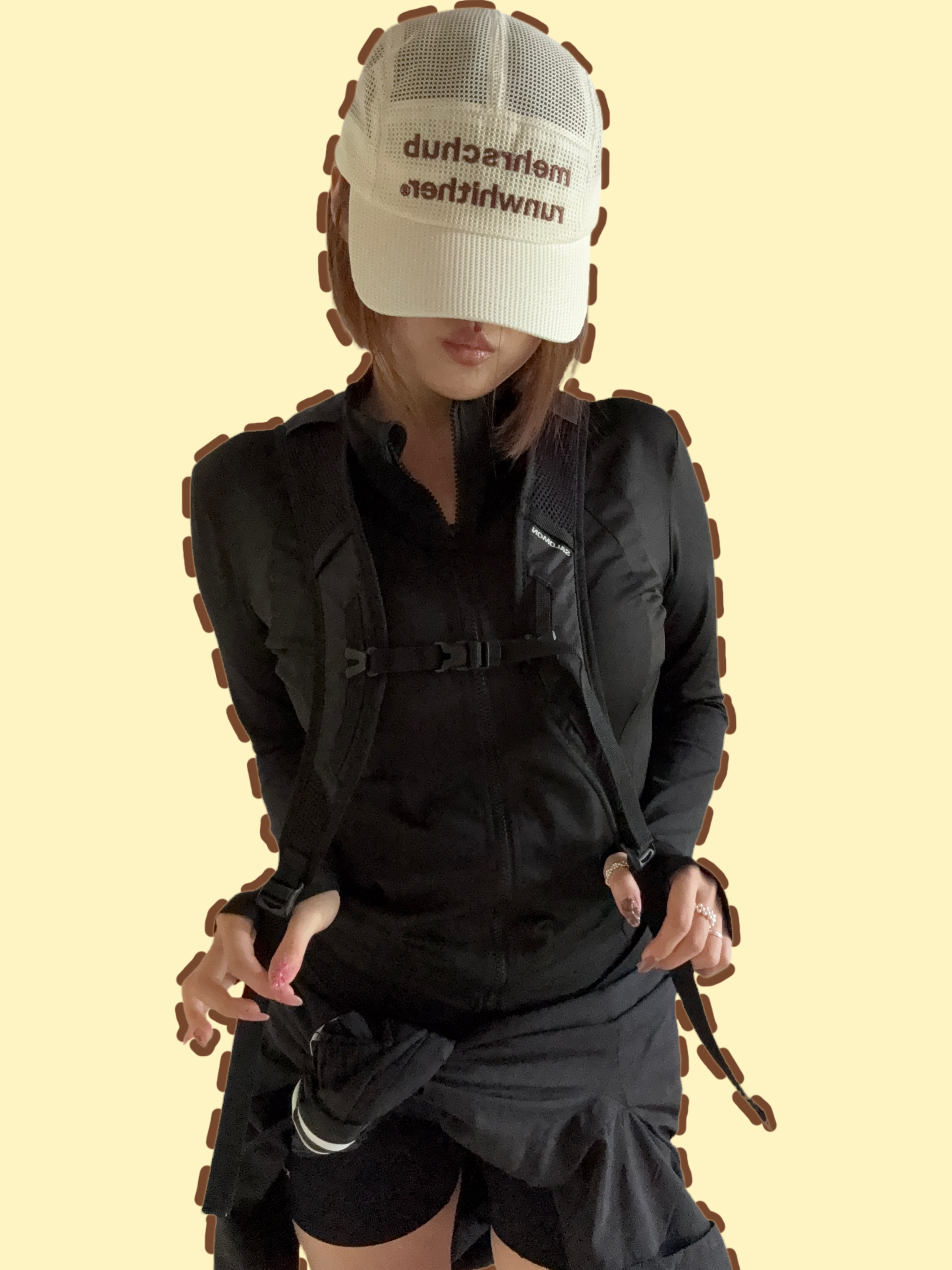 [KREAM 단독] RWR x MEHR Mesh Cap Ivory 착용 스타일 - 5