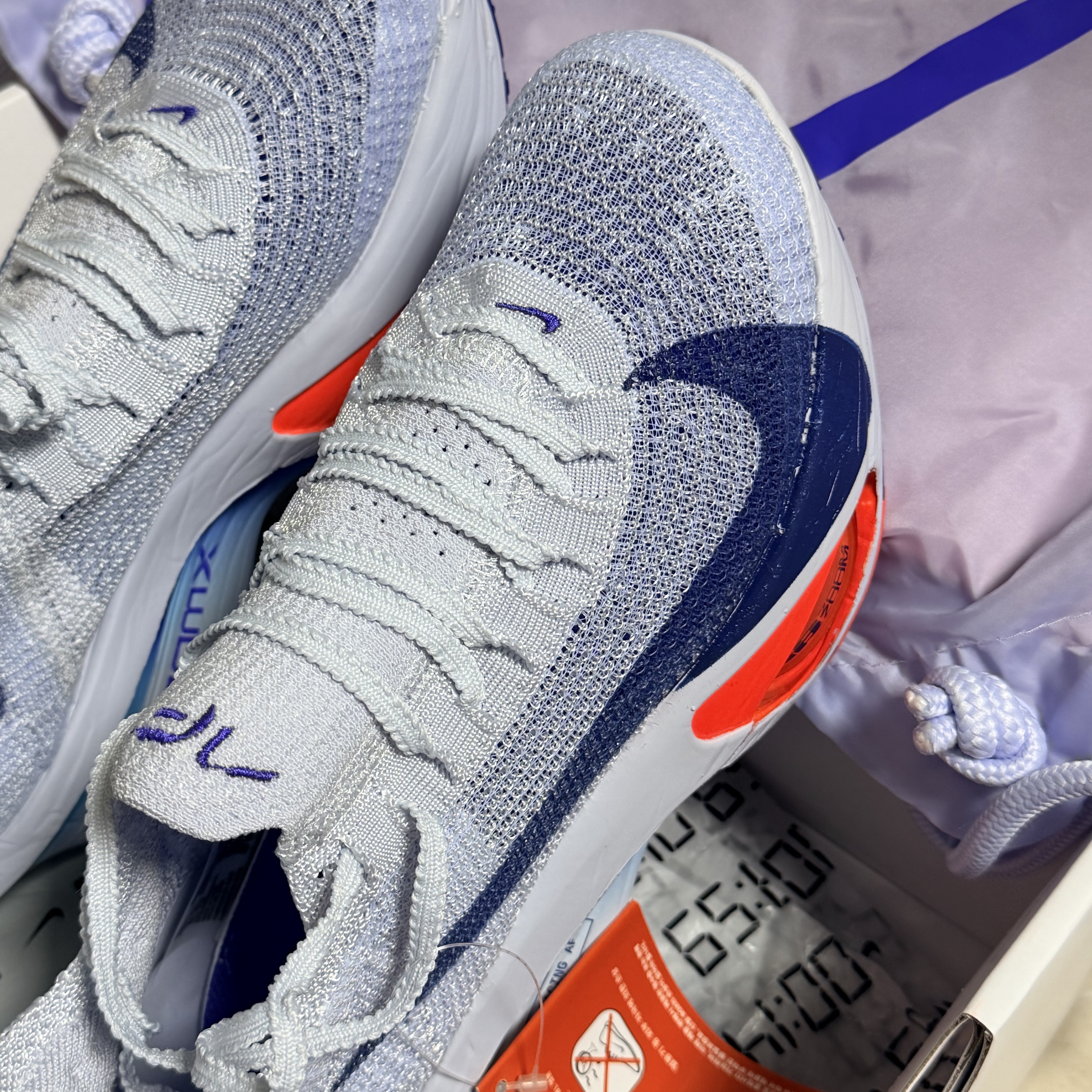 (W) Nike Air Zoom Alphafly Next% 3 Football Grey Ghost 착용 스타일 - 1