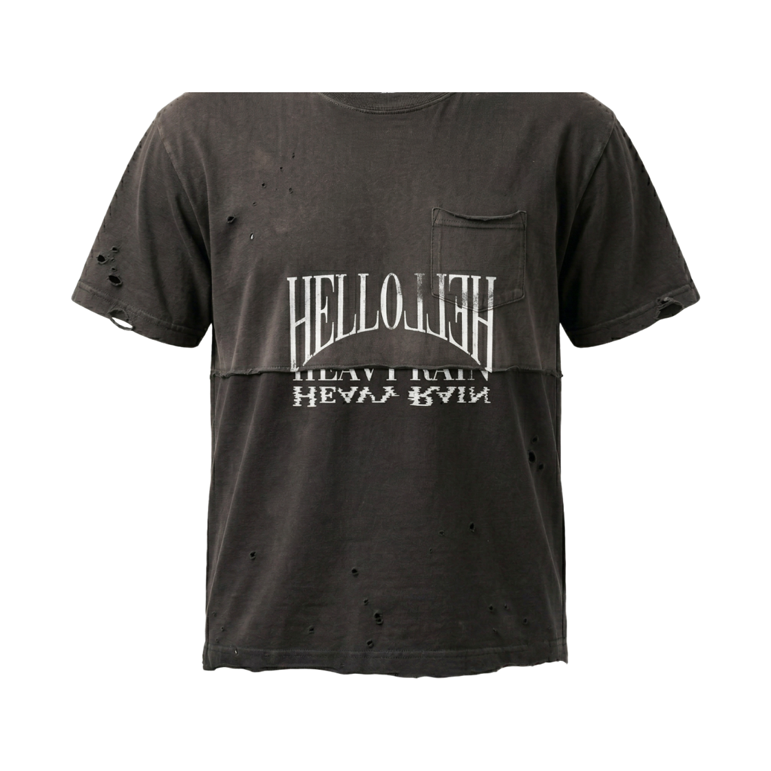헤비레인 레이어드 패치 티셔츠 블랙(Heavy Rain Lyered Patch T-Shirt Black) - 3