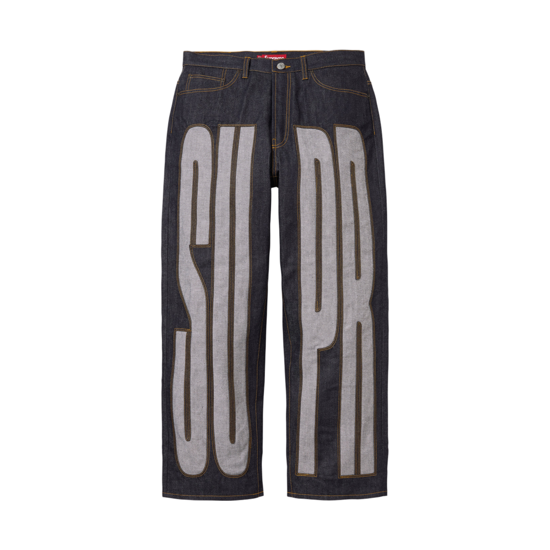 - Supreme Inset Spellout Baggy Jean Rigid Indigo - 26SS