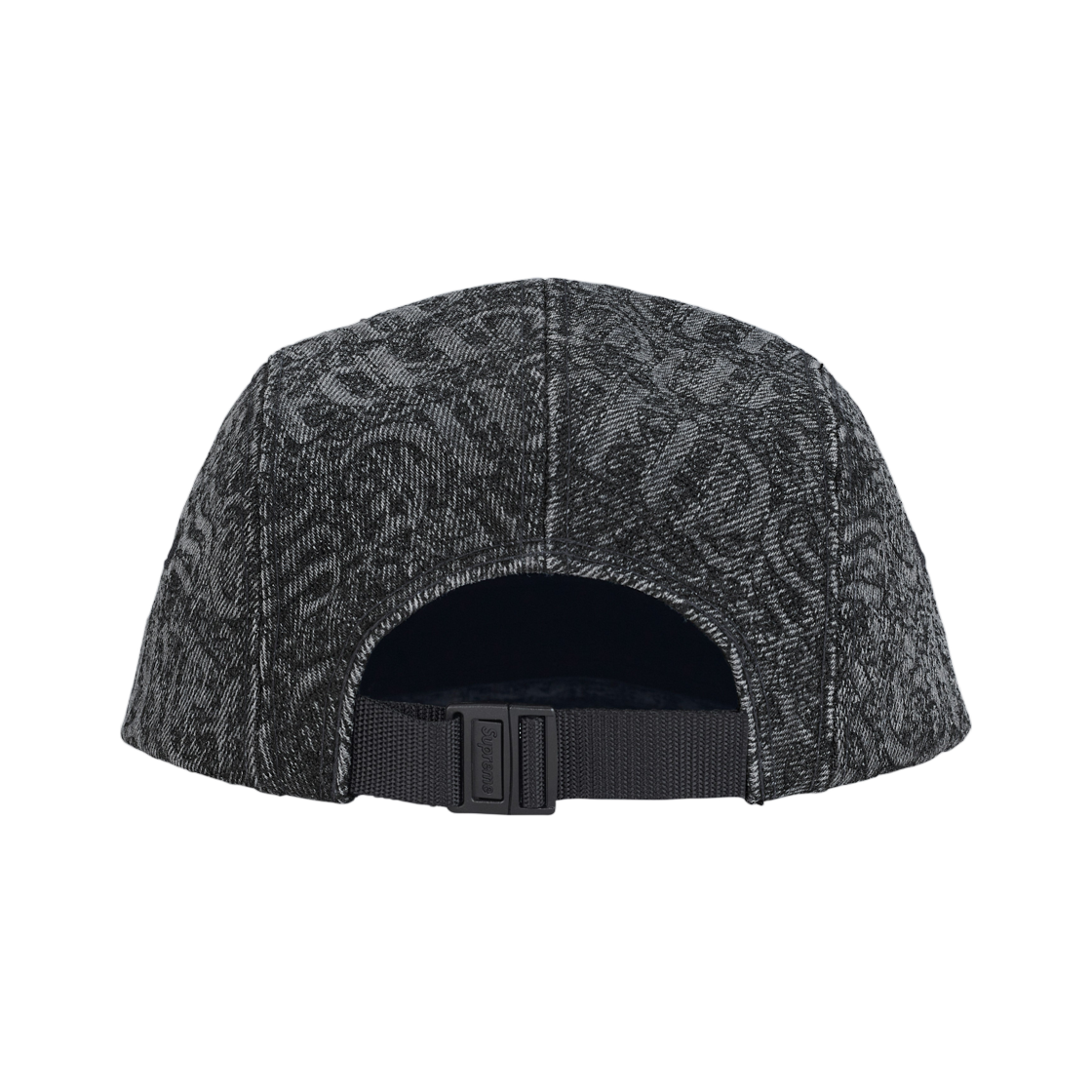 슈프림 스티치드 올드 잉글리쉬 데님 캠프캡 블랙 - 26SS(Supreme Stitched Old English Denim Camp Cap Black - 26SS) - 3