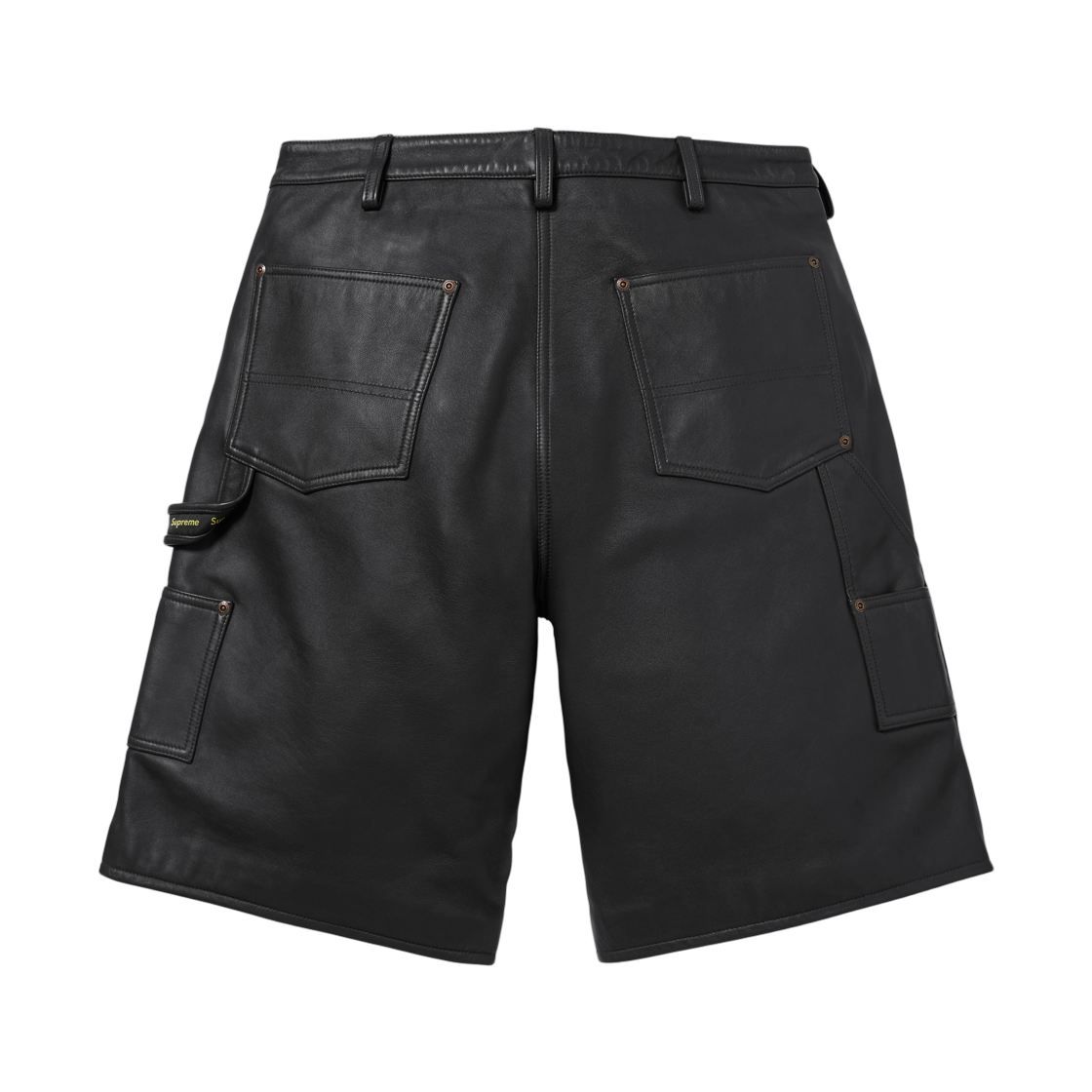 슈프림 레더 더블 니 페인터 쇼츠 블랙 - 26SS(Supreme Leather Double Knee Painter Short Black - 26SS) - 2