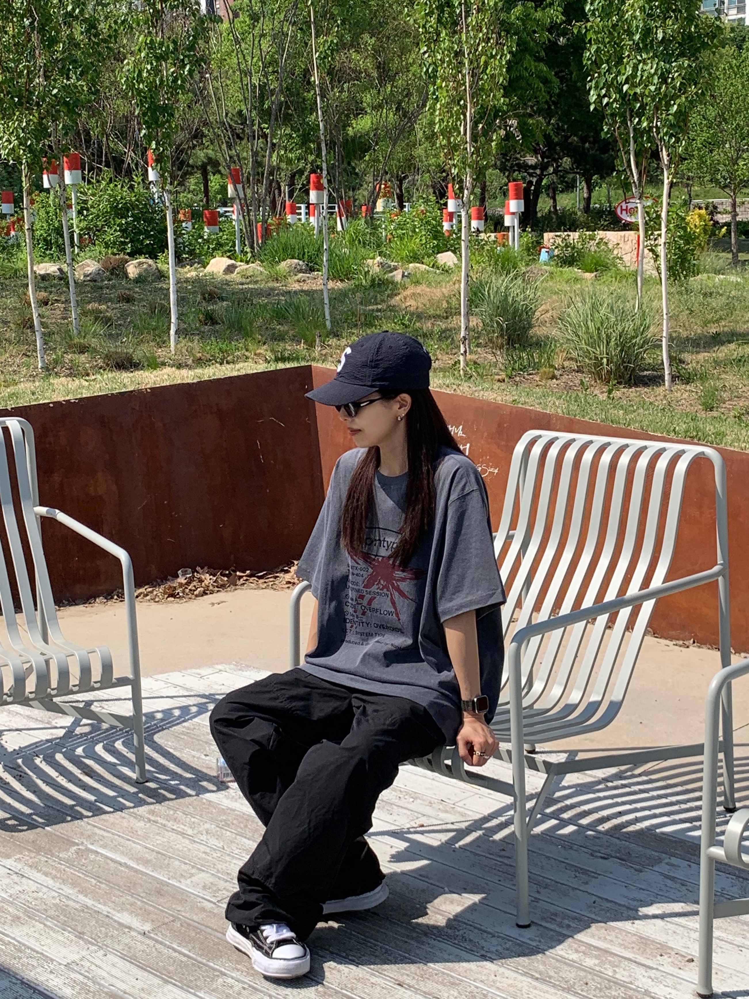Supreme Seersucker S Logo 6-Panel Black - 24SS, Maison Mihara Yasuhiro Peterson OG Sole Canvas Low Sneakers Black 착용 스타일 - 3