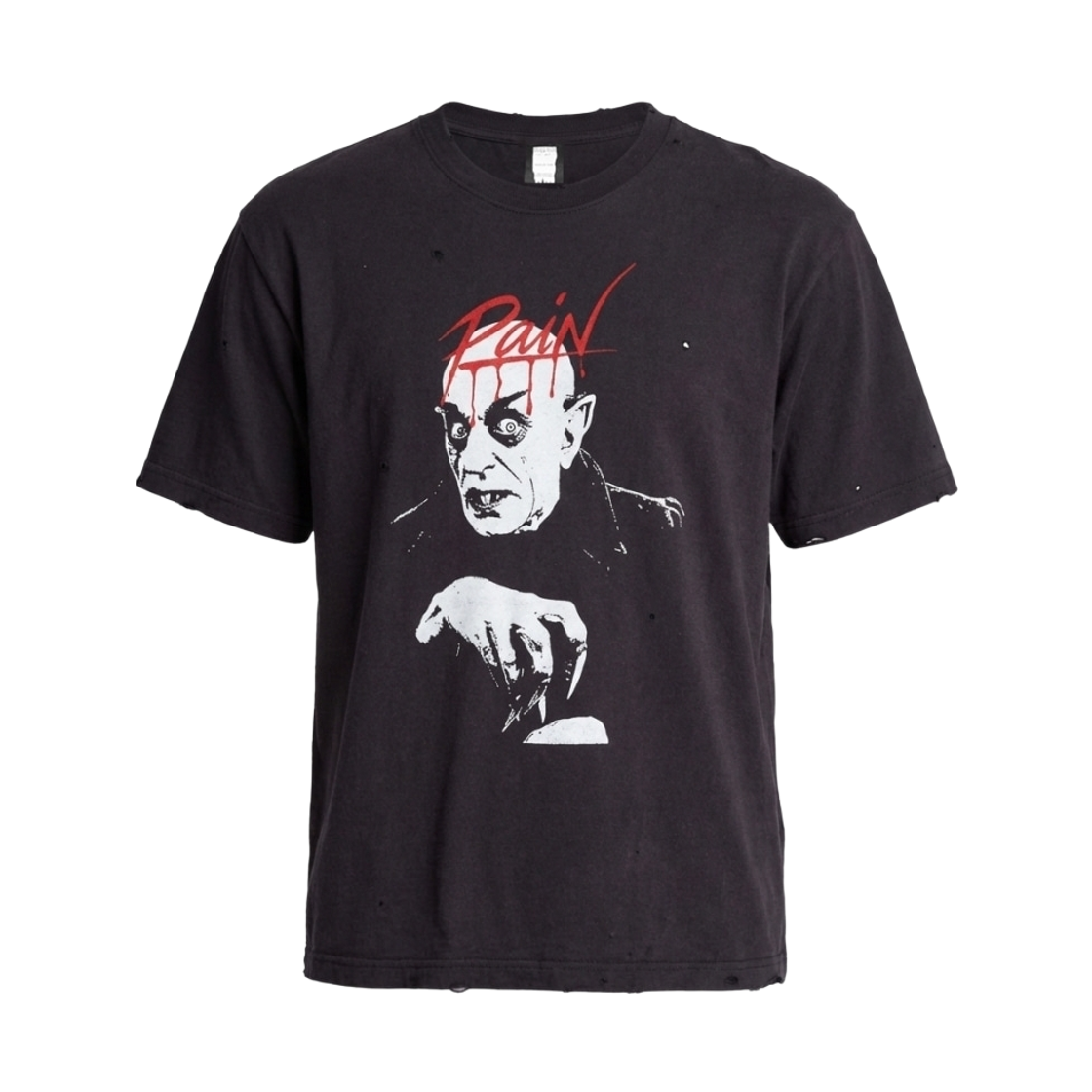 헤비레인 빈티지 가공 "노스페라투" 티셔츠 블랙(Heavy Rain Vintage Process "Nosperatu" Printing T-Shirt Black) - 2
