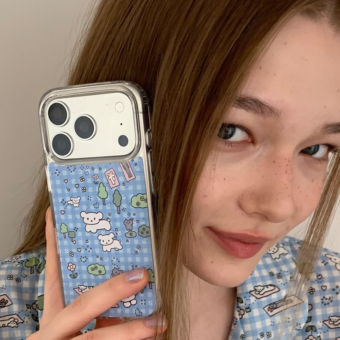 뮤즈무드 요가 도그 맥세이프 클리어 휴대폰 케이스(Musemood Yoga Dog MagSafe Clear Phone Case) - 2