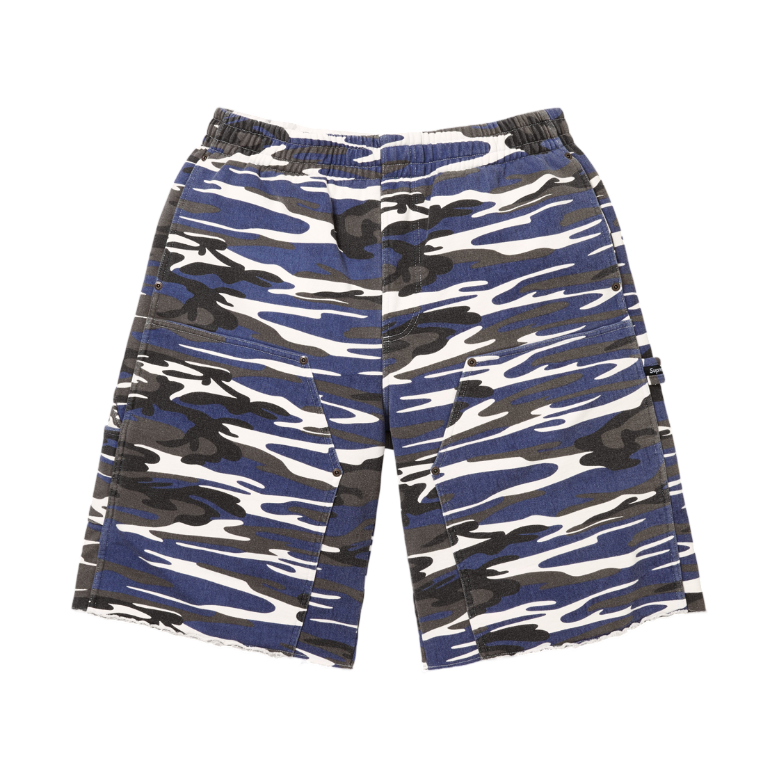 - Supreme Double Knee Painter Sweatshort Blue Camo - 26SS