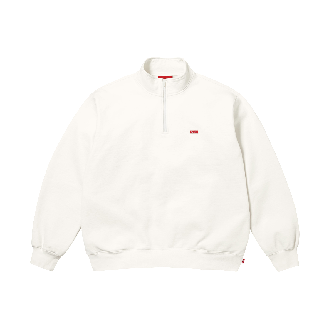 - Supreme Small Box Half Zip Pullover White - 26SS