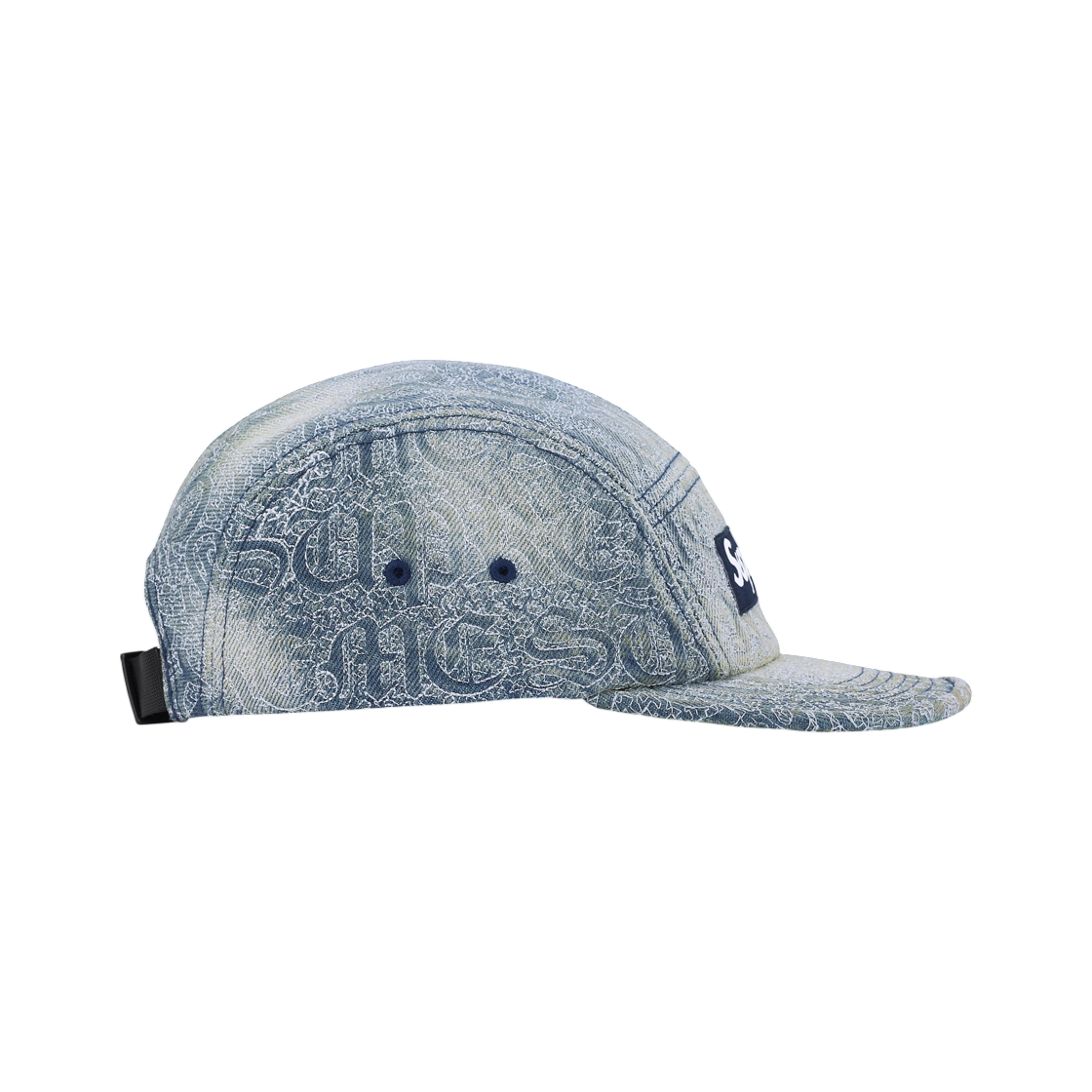 슈프림 스티치드 올드 잉글리쉬 데님 캠프캡 블루 - 26SS(Supreme Stitched Old English Denim Camp Cap Blue - 26SS) - 2