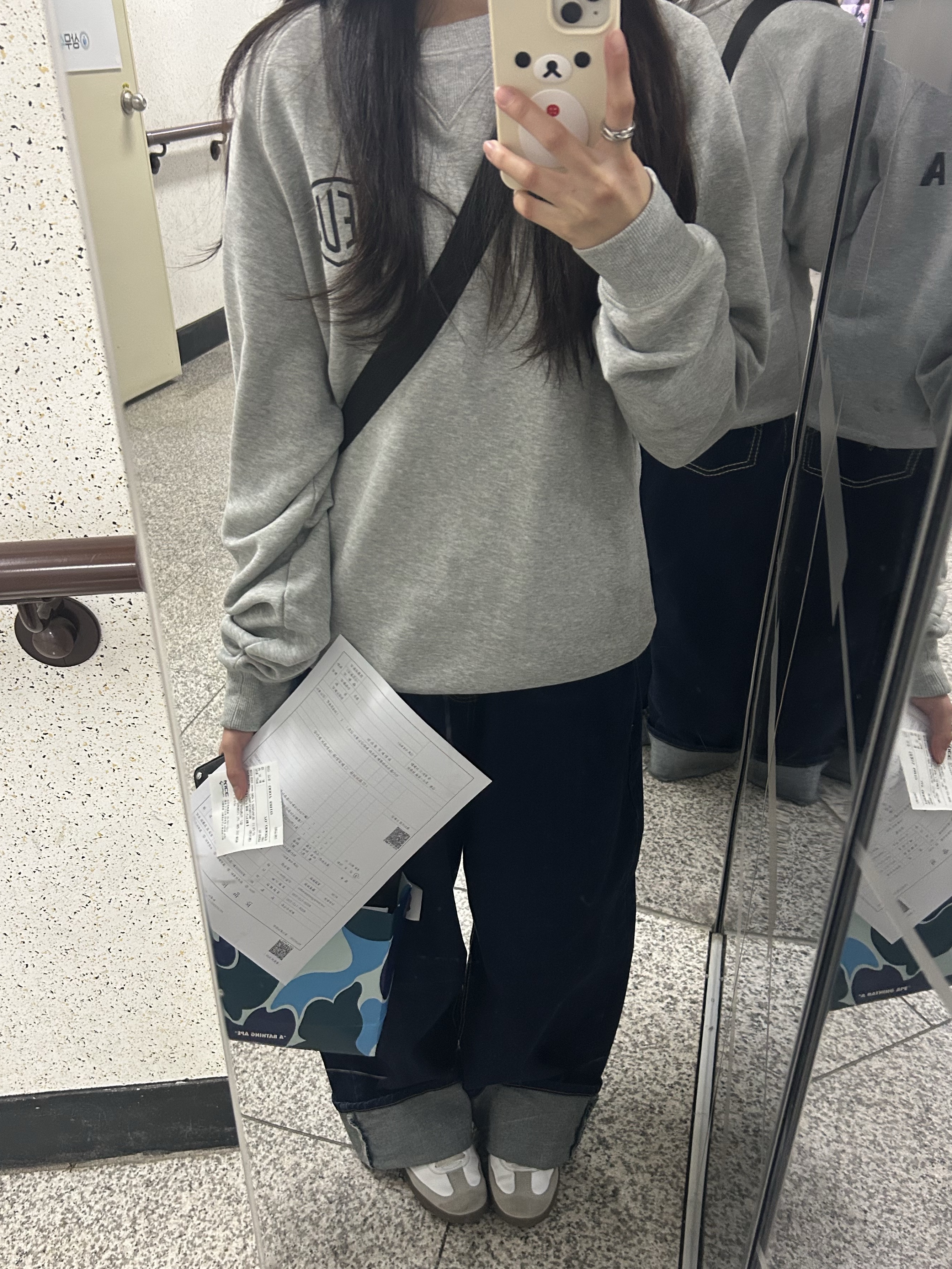Aftermath Atm Logo Zip Hoodie Navy, Deus Ex Machina Seoul College Address Sweat M Grey 착용 스타일 - 2