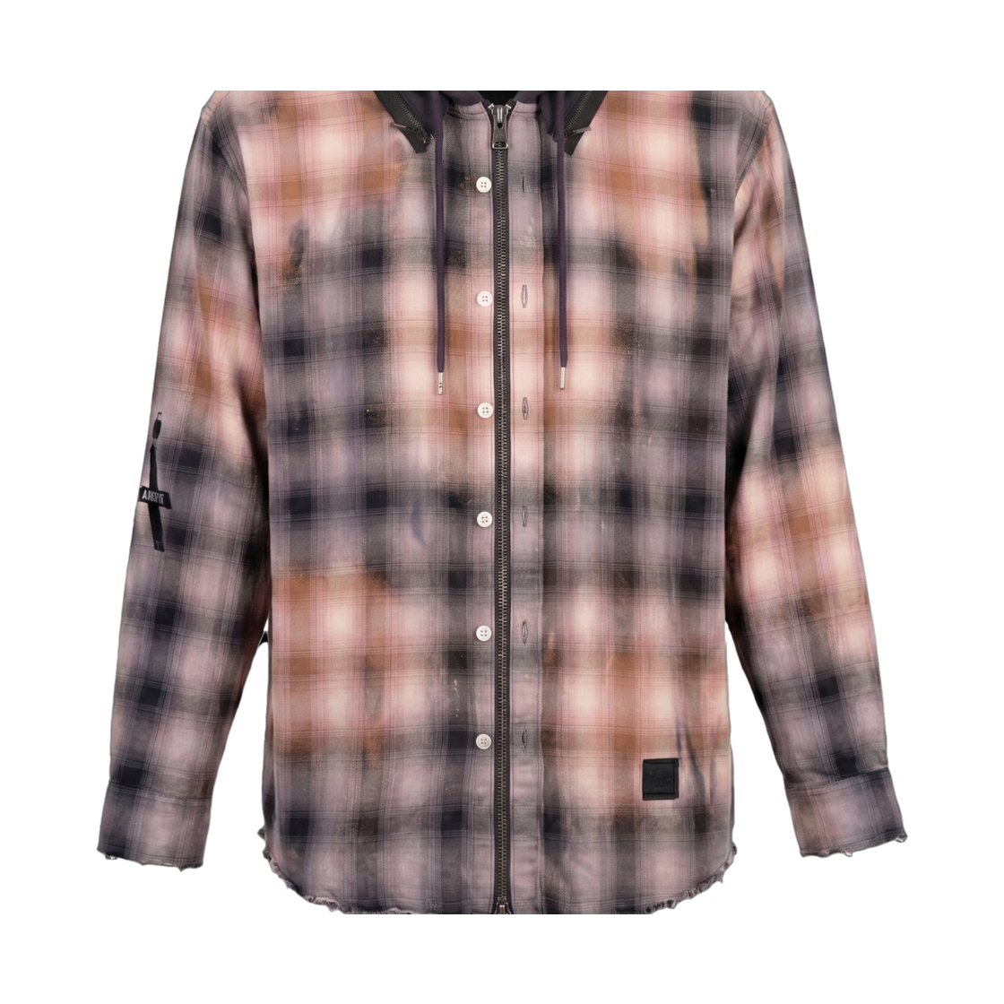 헤비레인 블리치드 옴브레 집업 셔츠 블랙(Heavy Rain Bleached Ombre Zipup Shirt Black) - 3