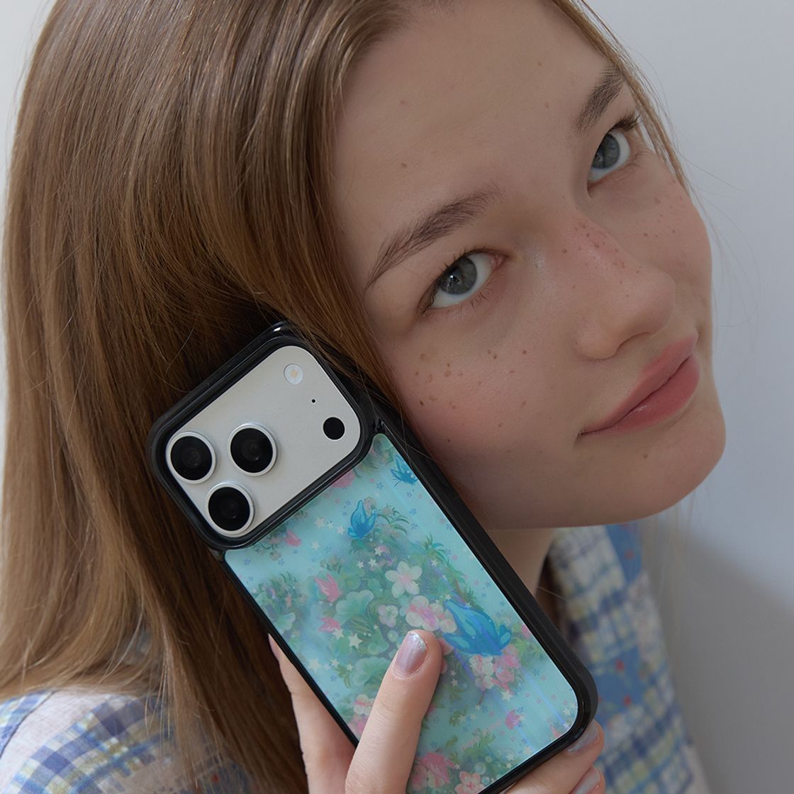 뮤즈무드 블루 스타 버터플라이 에폭시 휴대폰 케이스(Musemood Blue Star Butterfly Epoxy Phone Case) - 4