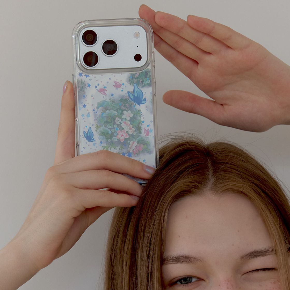 뮤즈무드 스타 버터플라이 맥세이프 클리어 휴대폰 케이스(Musemood Star Butterfly MagSafe Clear Phone Case) - 3