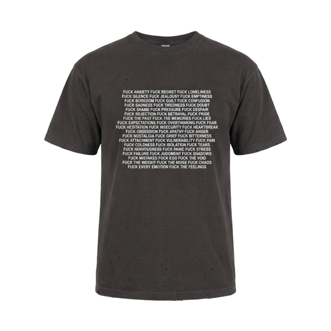 26H-T003-BK Heavy Rain Vintage Archive Printing T-shirt Black