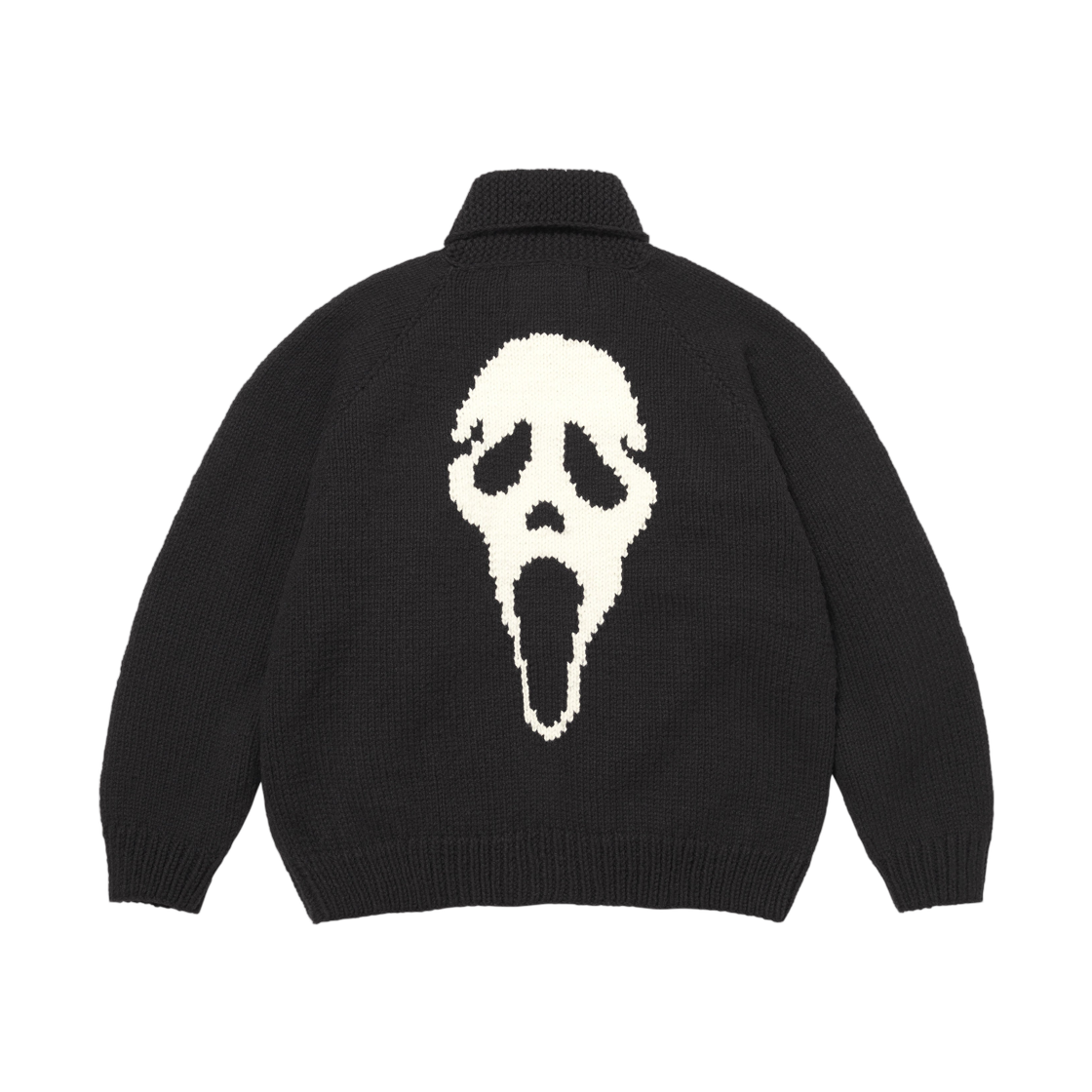 - Supreme Ghostface Cowichan Sweater Black - 26SS