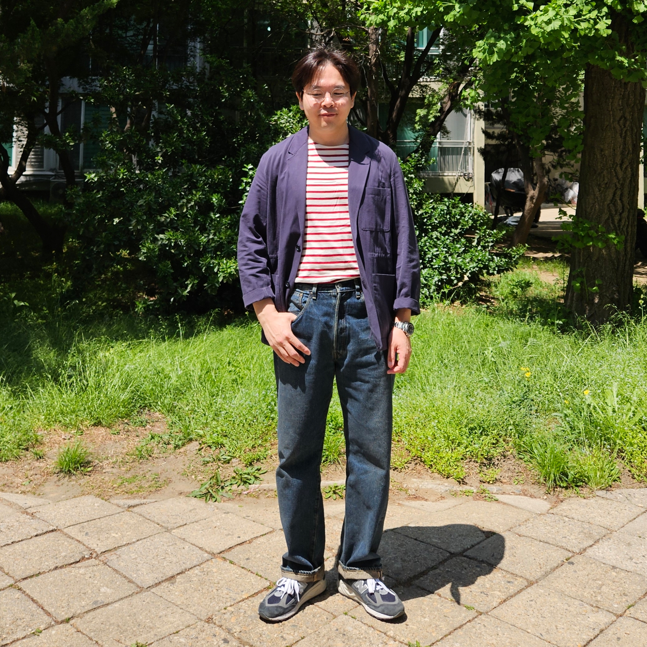 New Balance 990v2 Made in USA Navy, [17% 쿠폰] Saint James Levant Short Sleeve T Shirt Red/White 착용 스타일