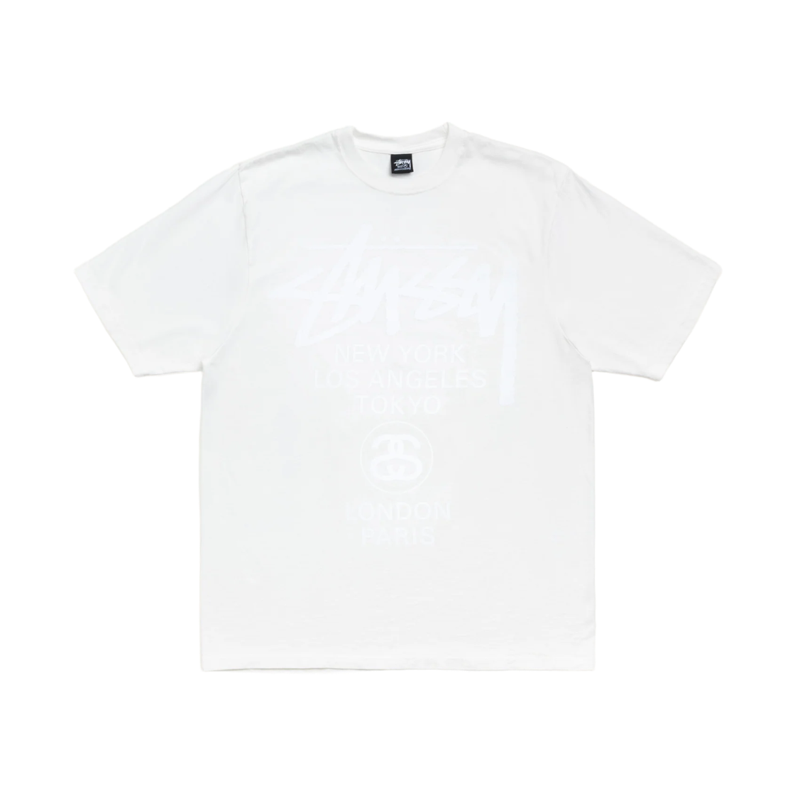 3903962P Stussy World Tour Pigment Dyed T-Shirt Natural