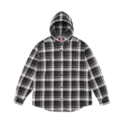 Supreme Hooded Flannel Shirt Black - 26SS