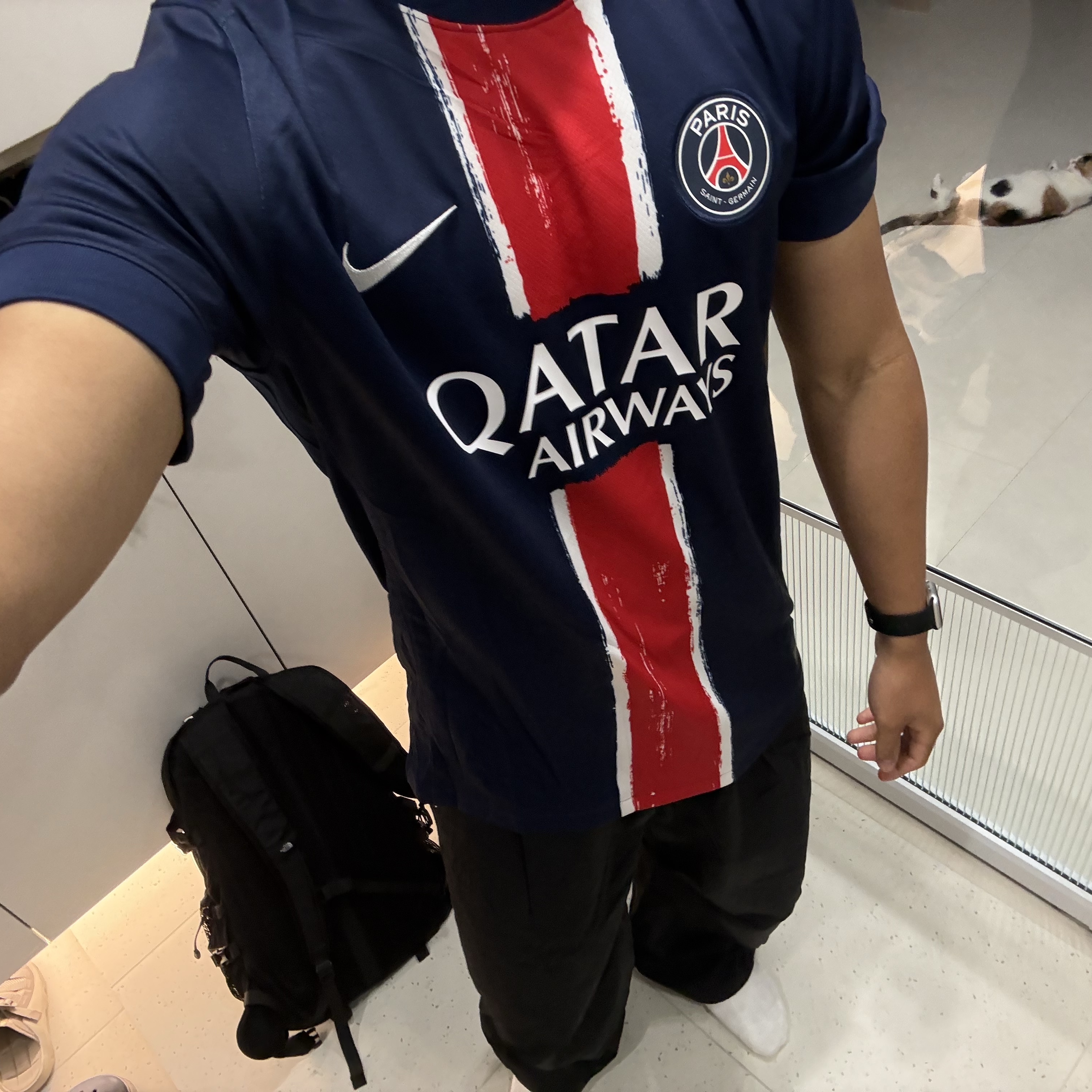 Nike Paris Saint-Germain 2024/25 Dri-Fit Stadium Home Replica Jersey Midnight Navy (Non Marking Ver.) 착용 스타일 - 2