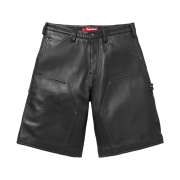 Supreme Leather Double Knee Painter Short Black - 26SS