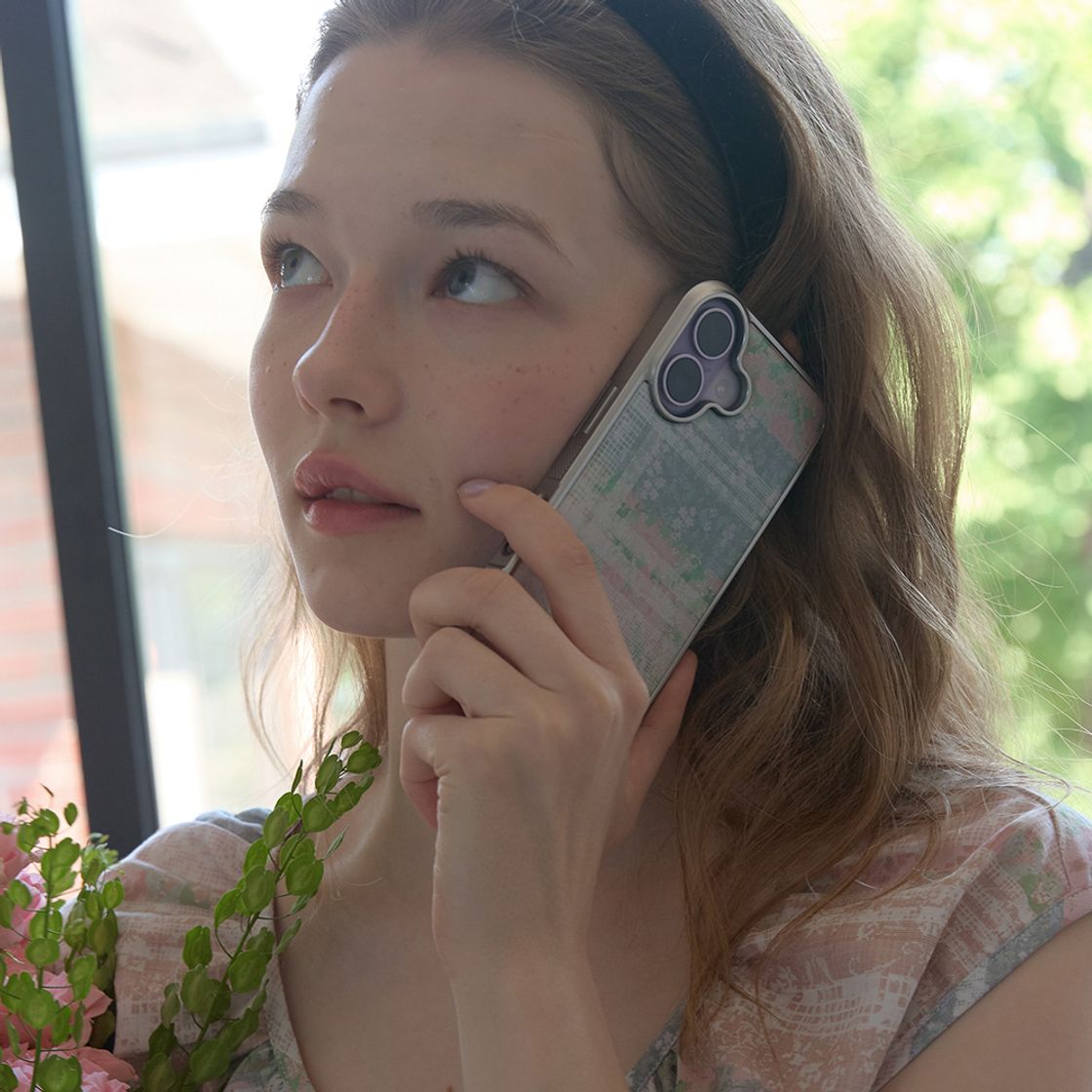뮤즈무드 로즈 레이스 실버 에폭시 휴대폰 케이스(Musemood Rose Lace Silver Epoxy Phone Case) - 3