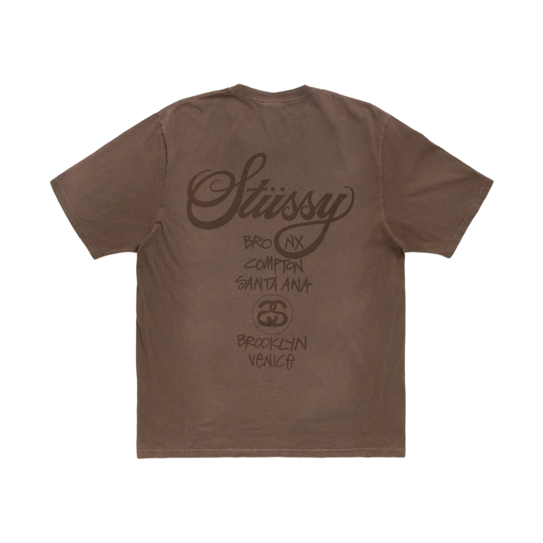 스투시 월드 투어 티셔츠 썬 페이디드 브라운(Stussy World Tour T-Shirt Sun Faded Brown) - 2