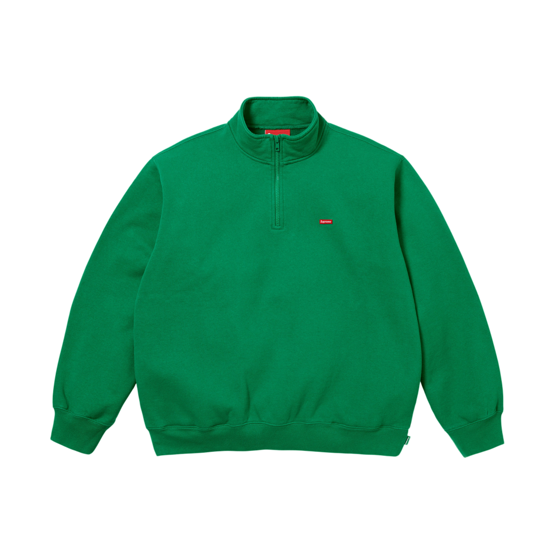 - Supreme Small Box Half Zip Pullover Green - 26SS