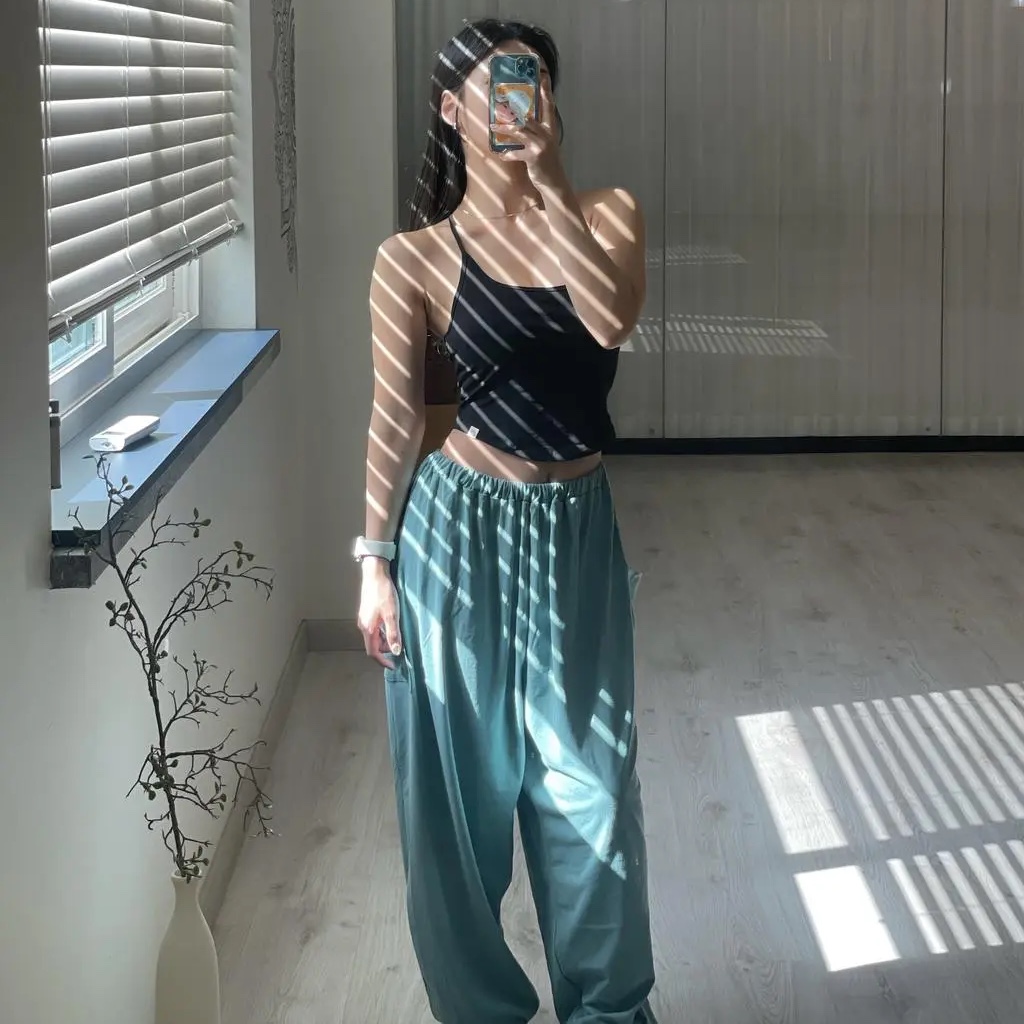 DHYANI Volume free Pants 3colors, DHYANI Breathe Deeper Crop Tank 2colors 착용 스타일