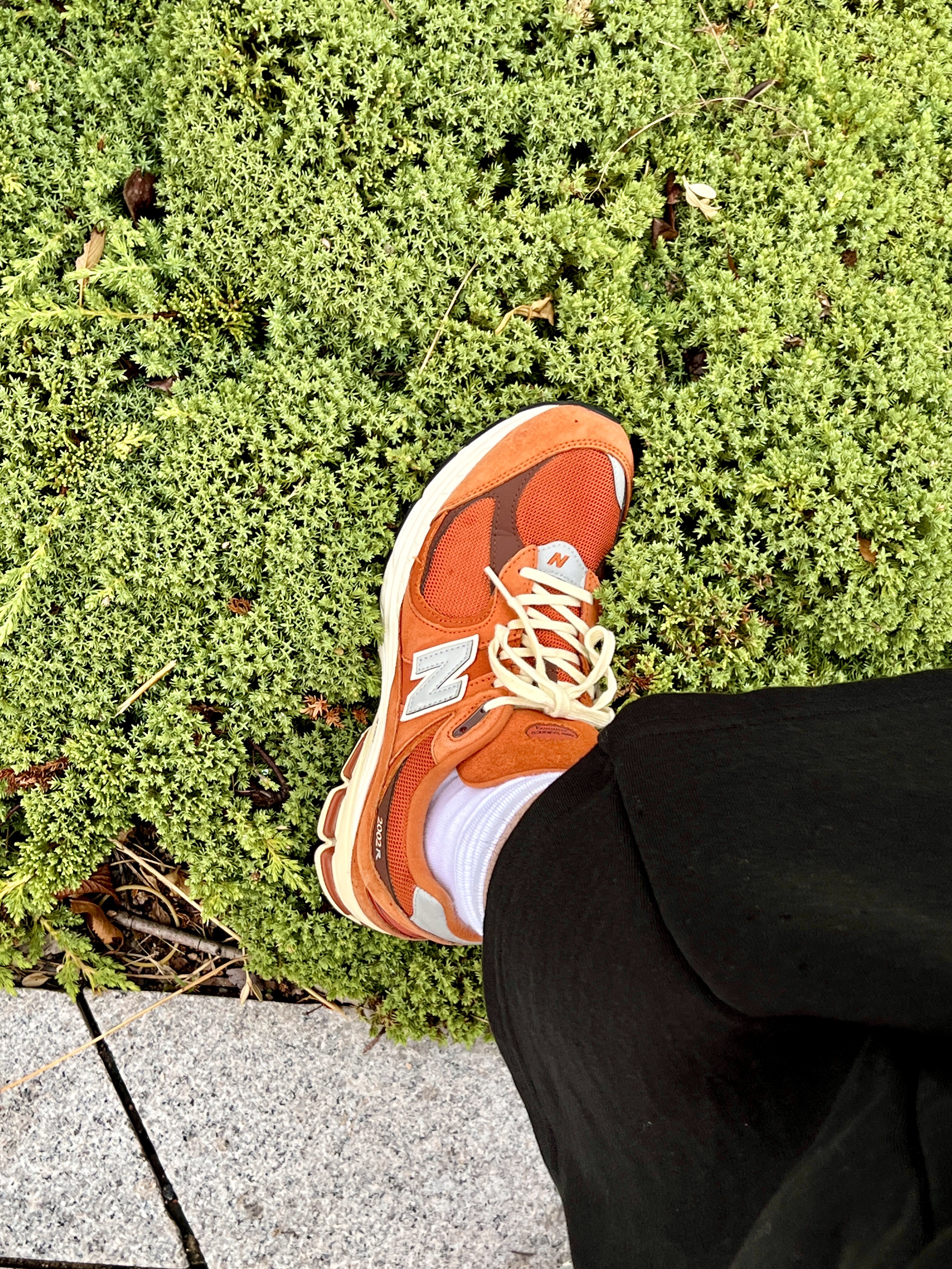 New Balance Seoul Tiger Semi Over Fit T-Shirt White, New Balance 2002R Rust Oxide 착용 스타일 - 3