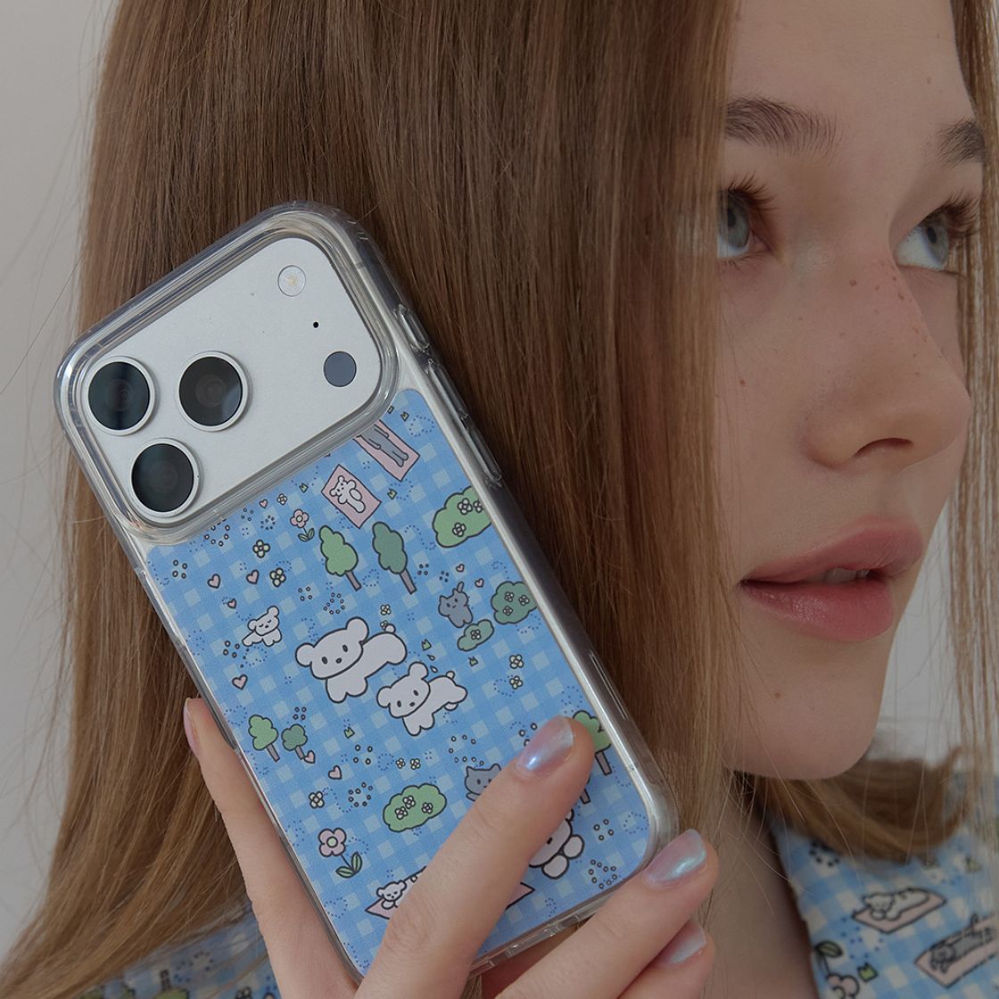 뮤즈무드 요가 도그 맥세이프 클리어 휴대폰 케이스(Musemood Yoga Dog MagSafe Clear Phone Case) - 3