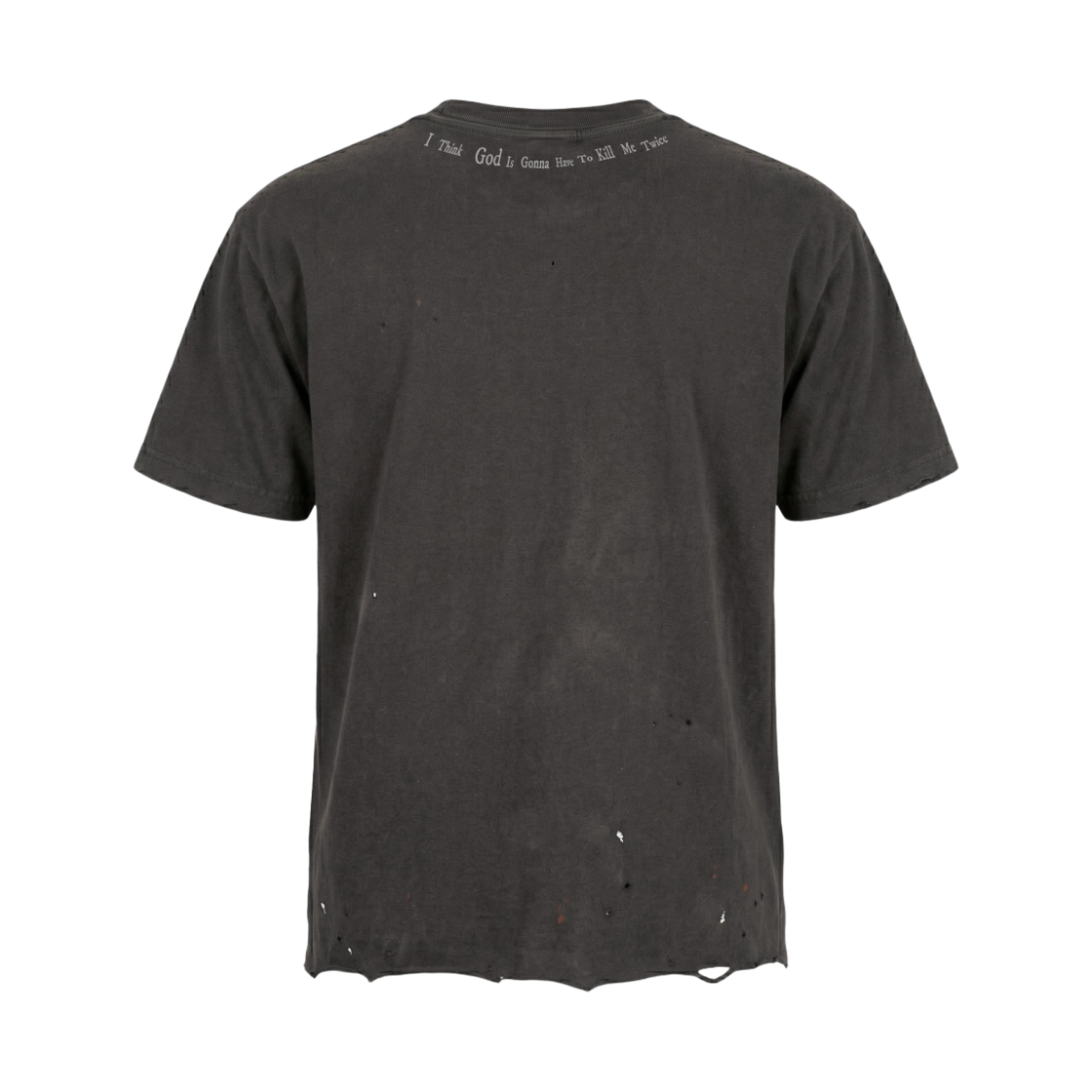 헤비레인 로고 디스트레스드 크롭 티셔츠 블랙(Heavy Rain Logo Distressed Cropped T Shirt Black) - 2