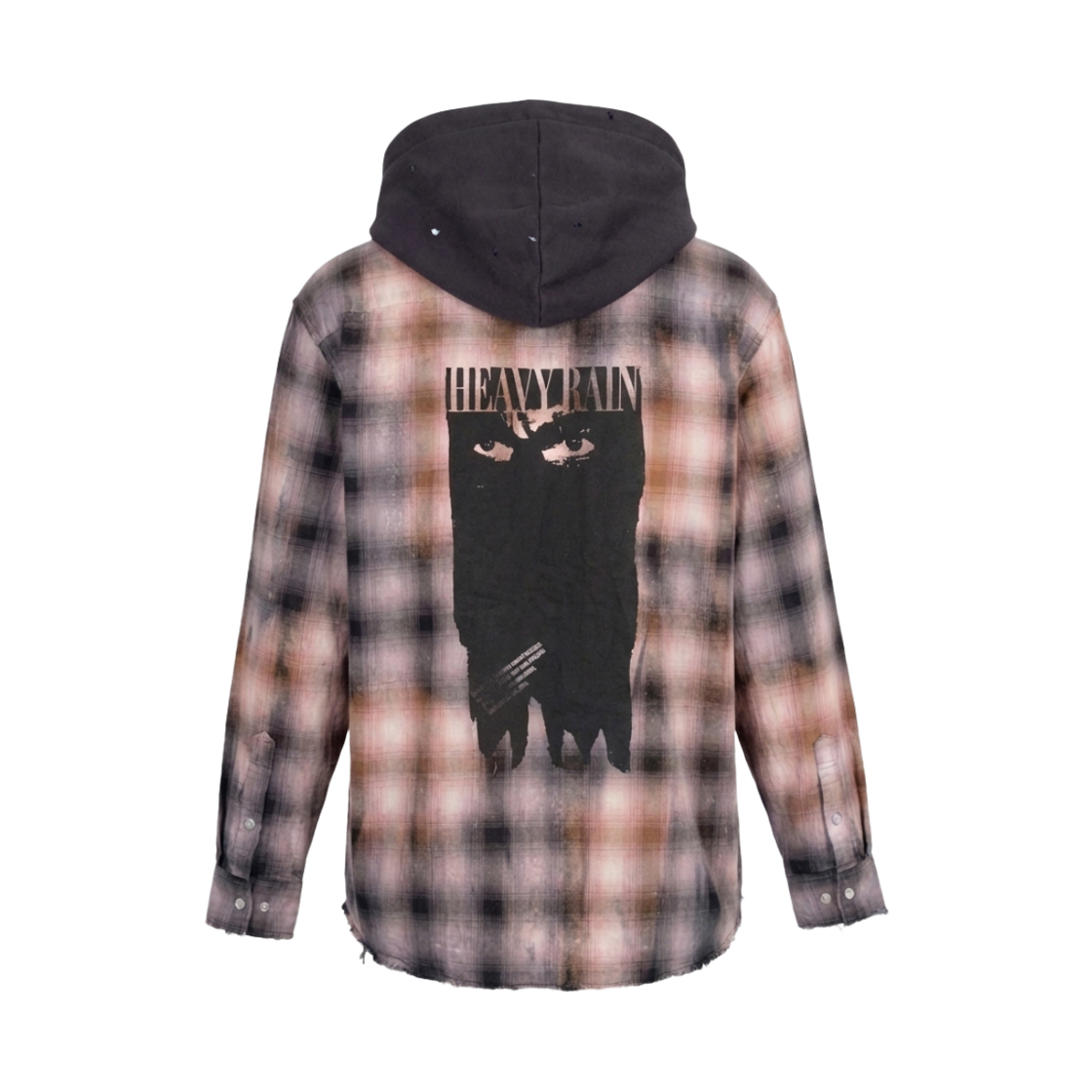 헤비레인 블리치드 옴브레 집업 셔츠 블랙(Heavy Rain Bleached Ombre Zipup Shirt Black) - 2