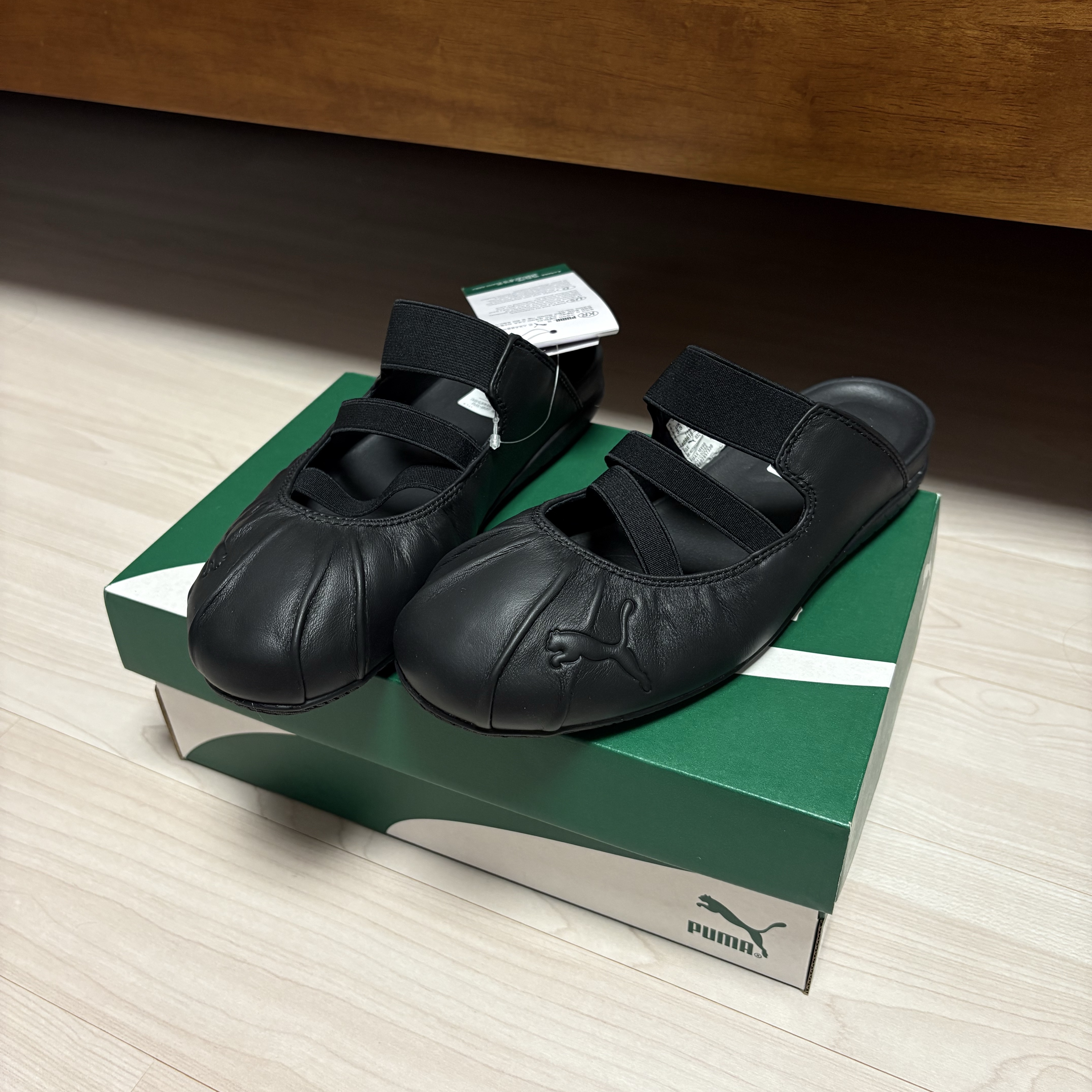 (W) Puma Speedcat Mule Black 착용 스타일 - 1