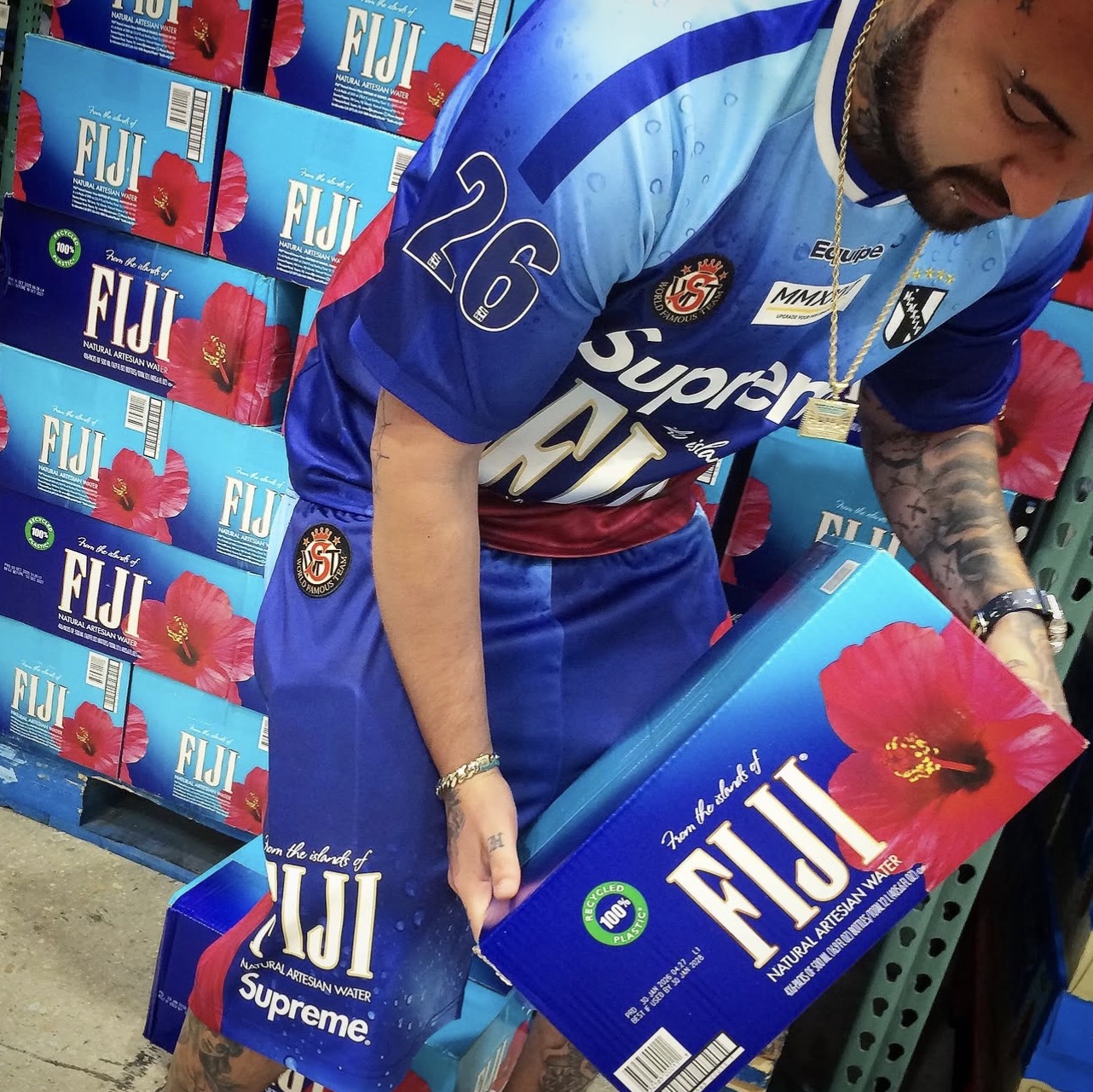 Supreme x FIJI Soccer Jersey Multicolor - 26SS 착용 스타일 - 3