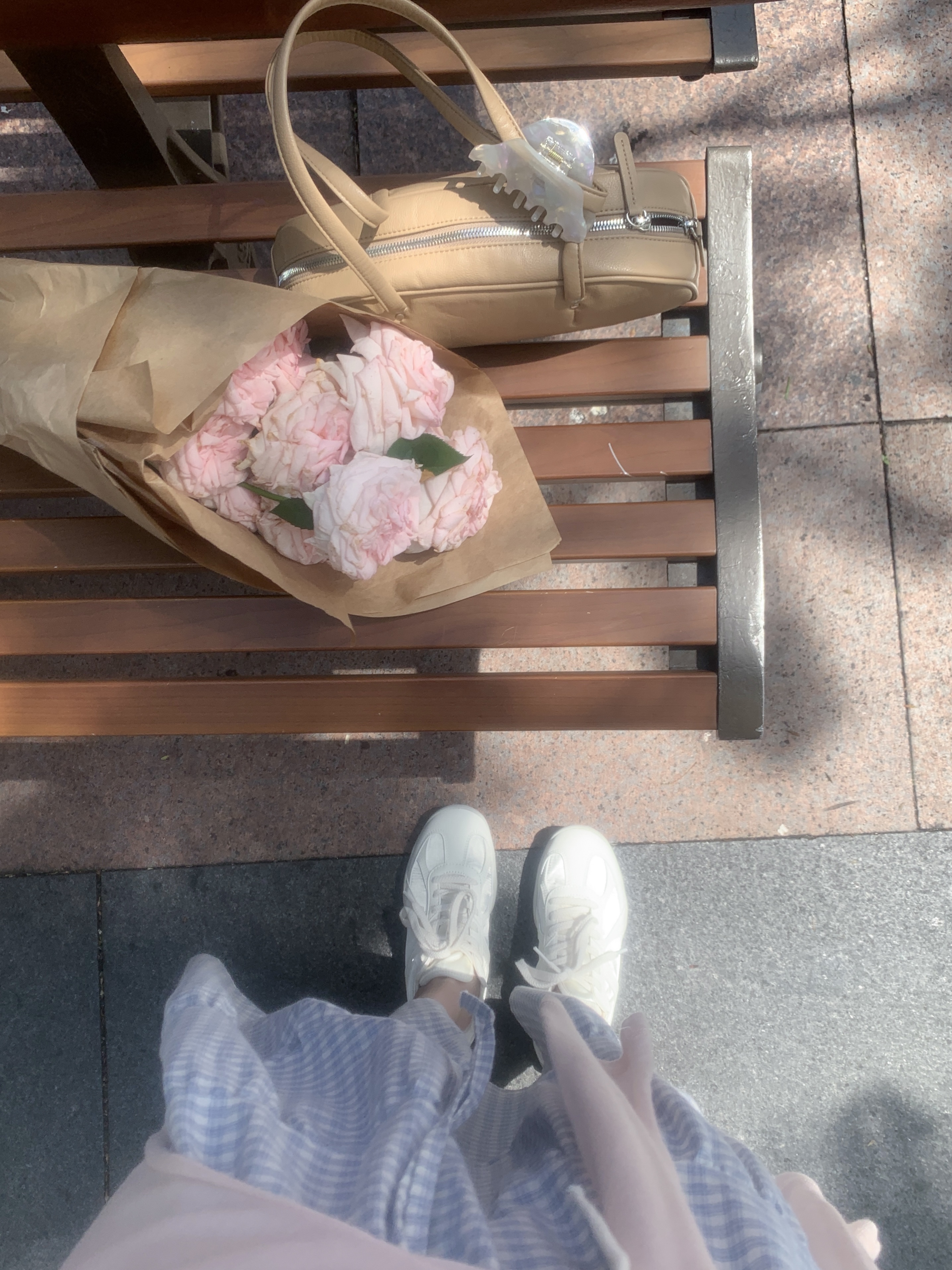 Fila Glio Pink, Fila Glio Cream 착용 스타일 - 4