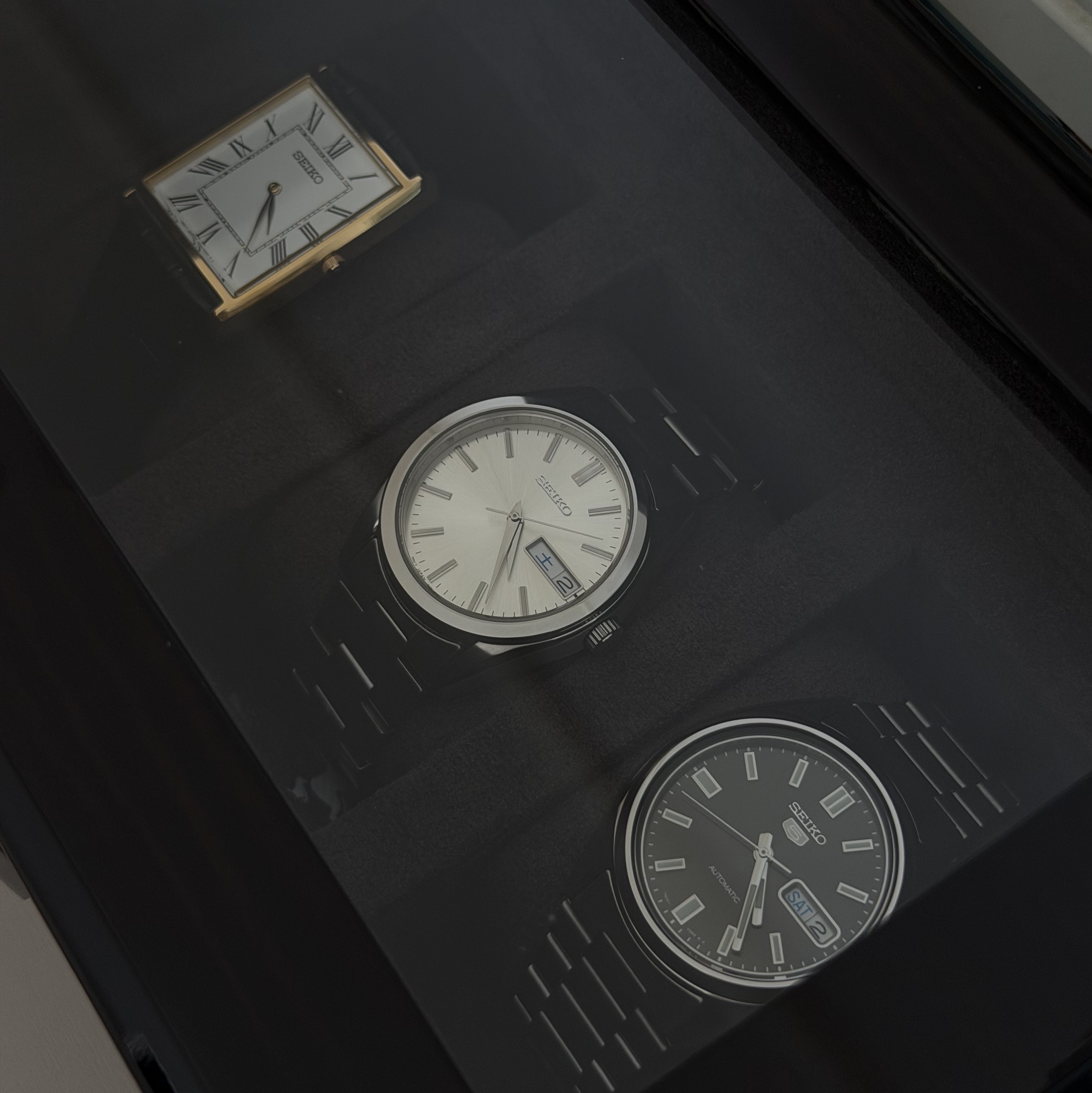 Seiko SNXS79K1 37mm Black, Seiko SBTH007 Silver 착용 스타일