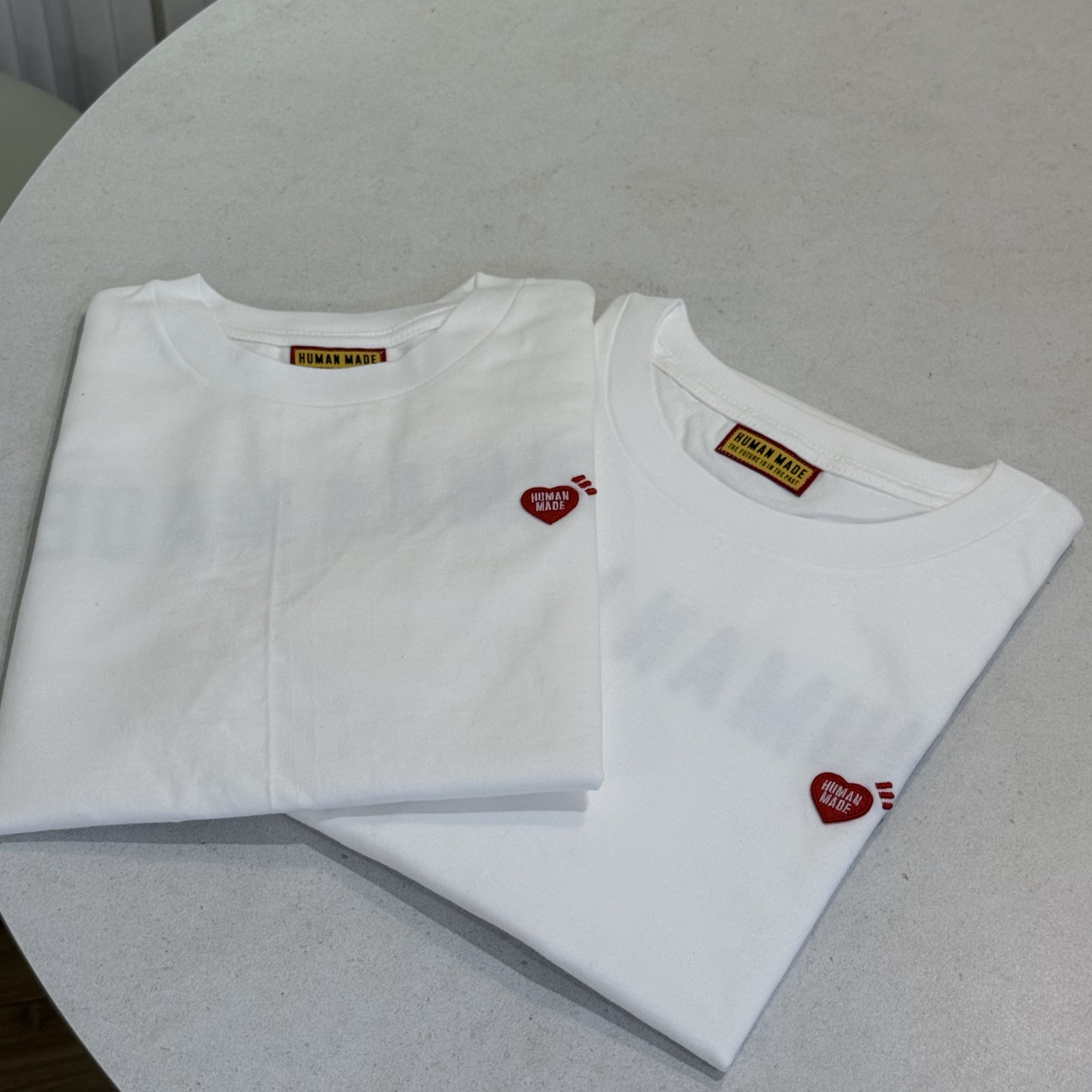Human Made Heart Logo T-Shirt White 착용 스타일