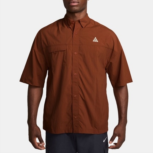 Nike ACG Orb Weaver UV Repel Short Sleeve Shirt Cinnamon Picante Red - Asia 착용 스타일