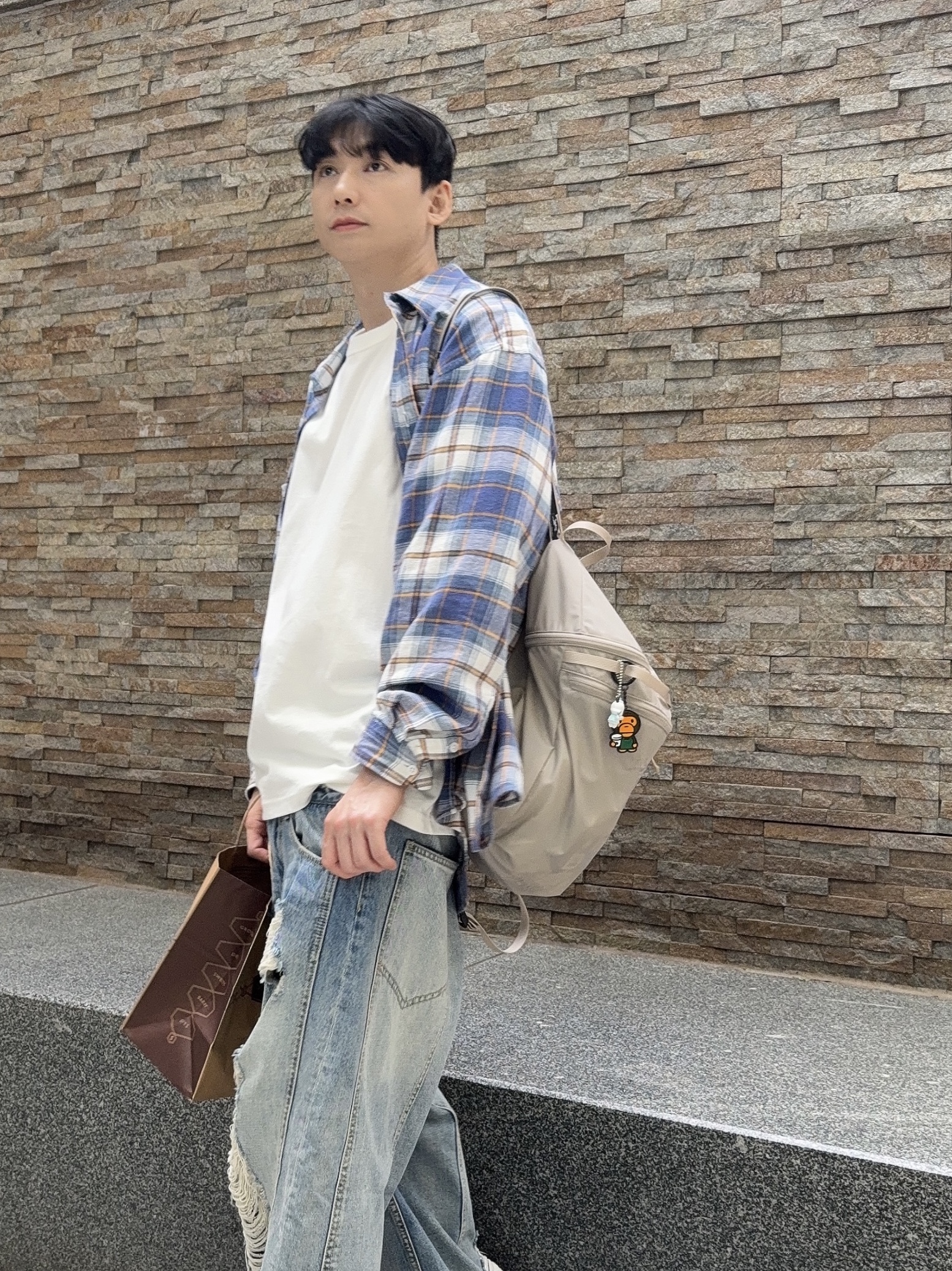 Timberland Premium 6 inch Waterproof Boot Wheat Nubuck - Medium, YESEYESEE Flannel Check Shirt Blue 착용 스타일 - 3