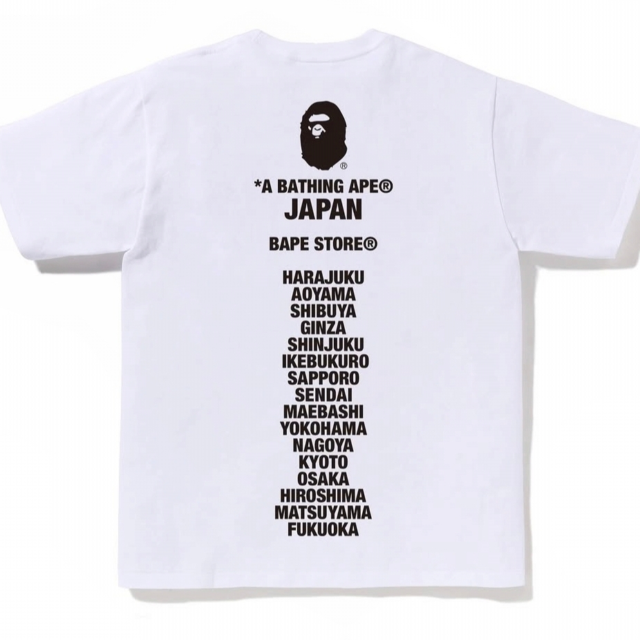 BAPE Japan Ape Head T-Shirt White 착용 스타일