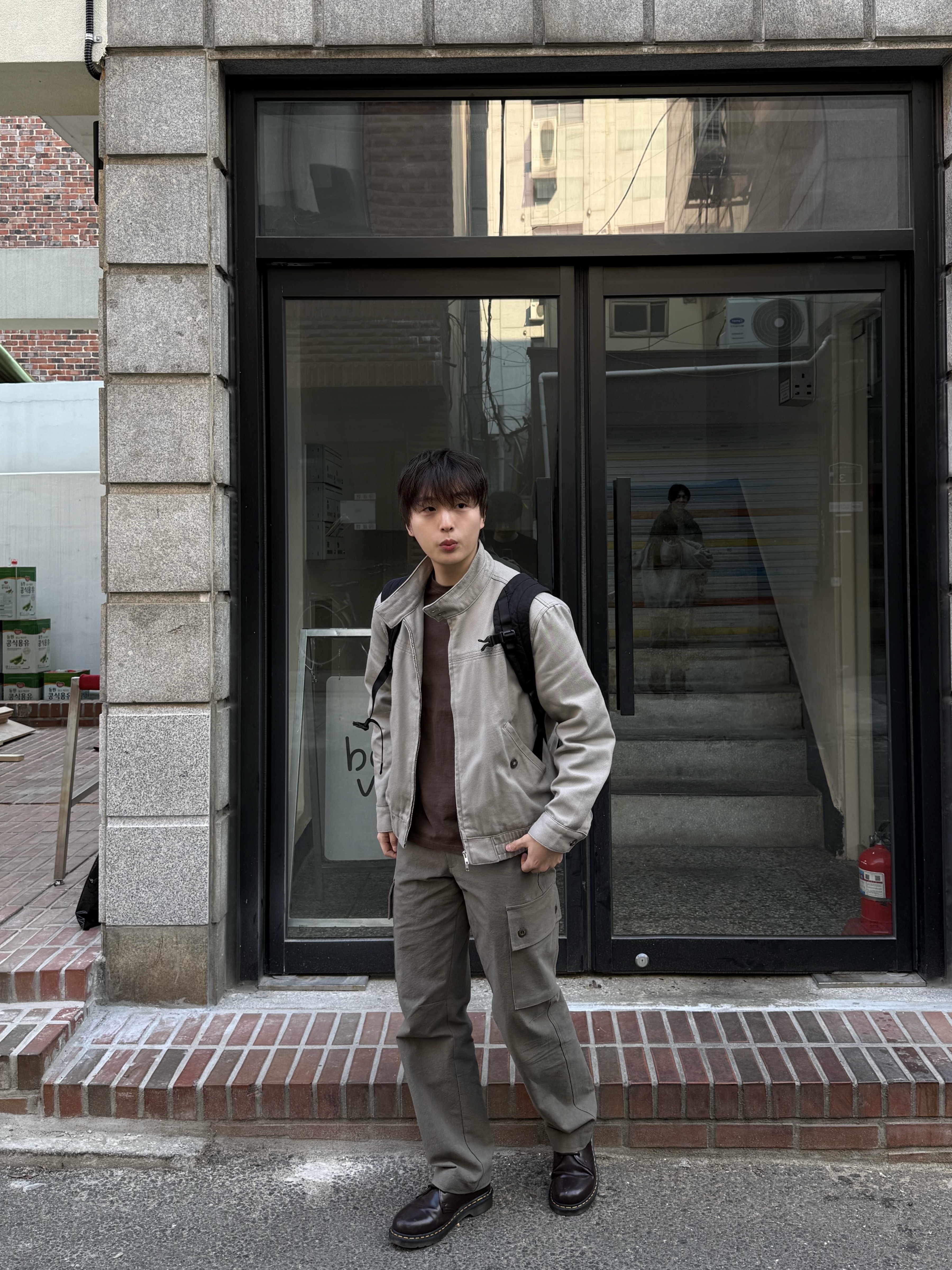 Dr. Martens 1461 Smooth Leather Burgundy 착용 스타일 - 2