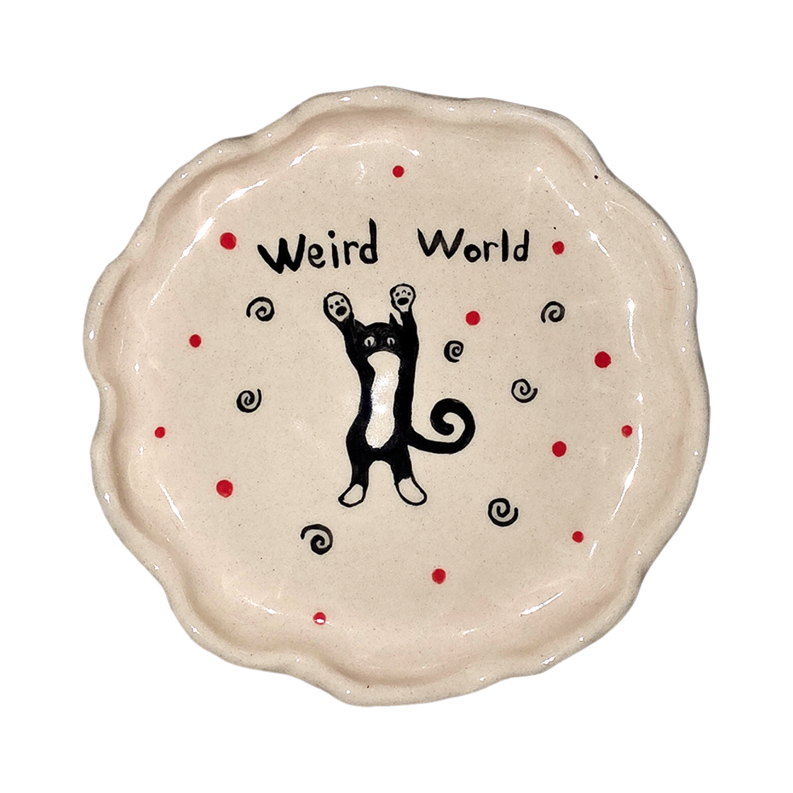 체리드라이버 이상한 세상 고양이 접시(Cherry Driver Weird World Cat Plate)