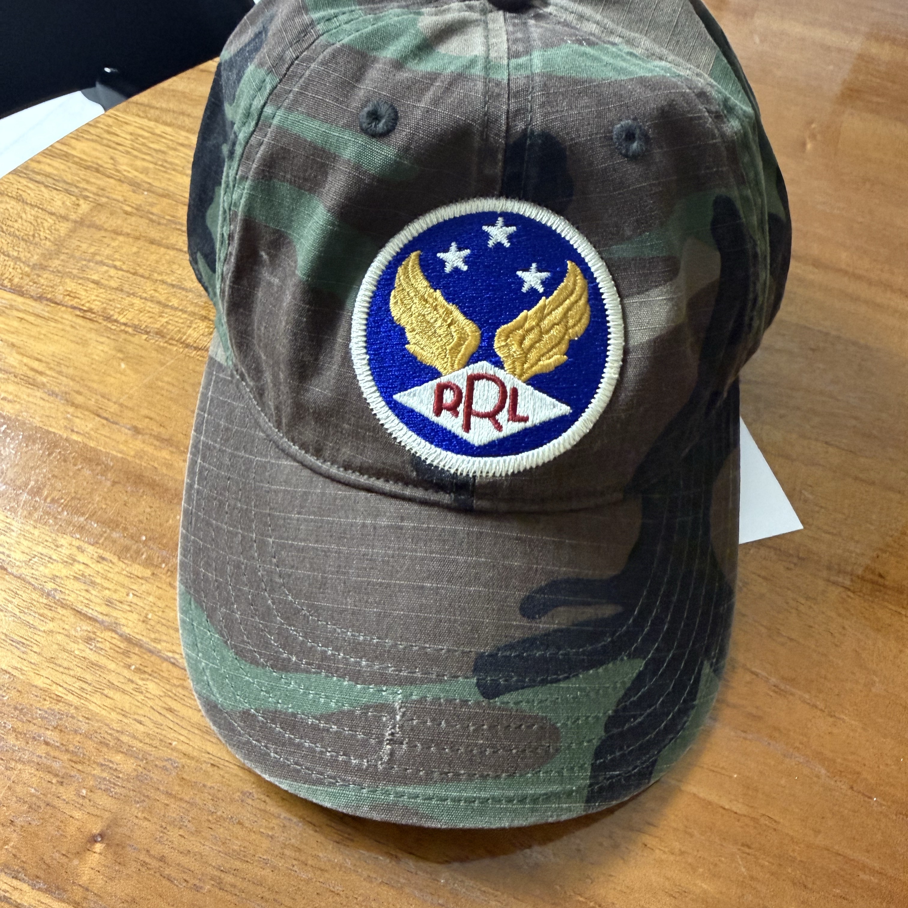 Double RL Garment Dyeing Twill Ball Cap Camouflage 착용 스타일
