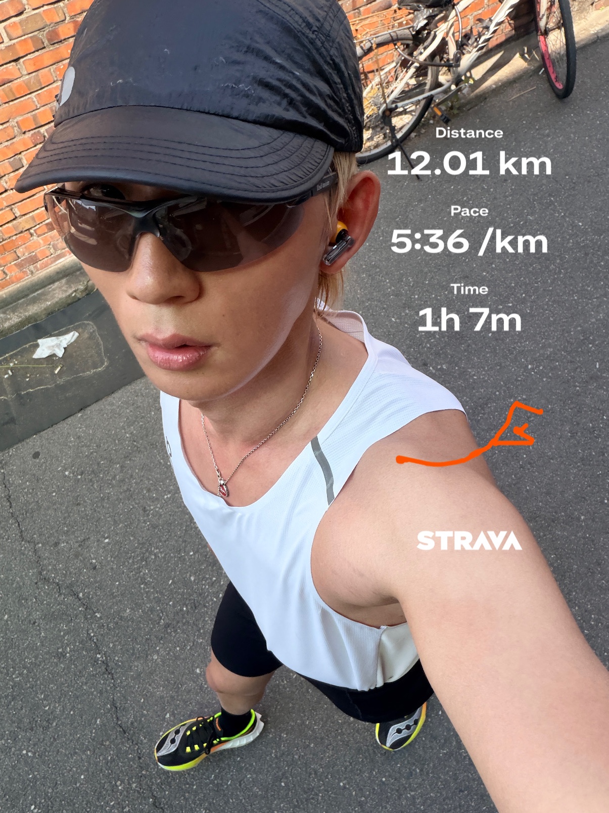 Montbell Shield Glasses Light Gray, Optimistic Runners Nylon Cap Black 착용 스타일