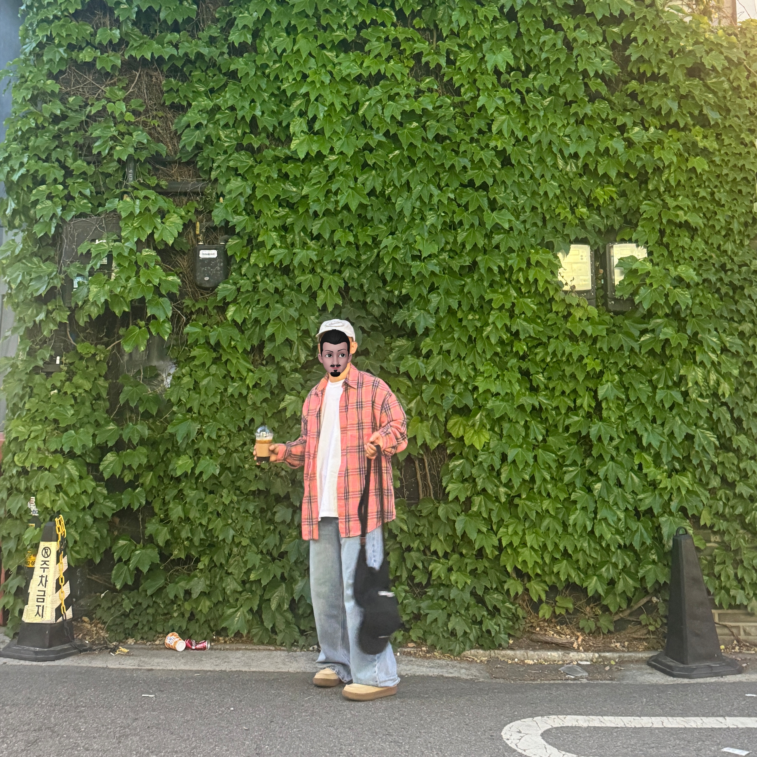 (W) Uniqlo Baggy Curve Jeans Blue - JP, Romantic Move Othello Moccasin SU Warm Yellow 착용 스타일 - 2