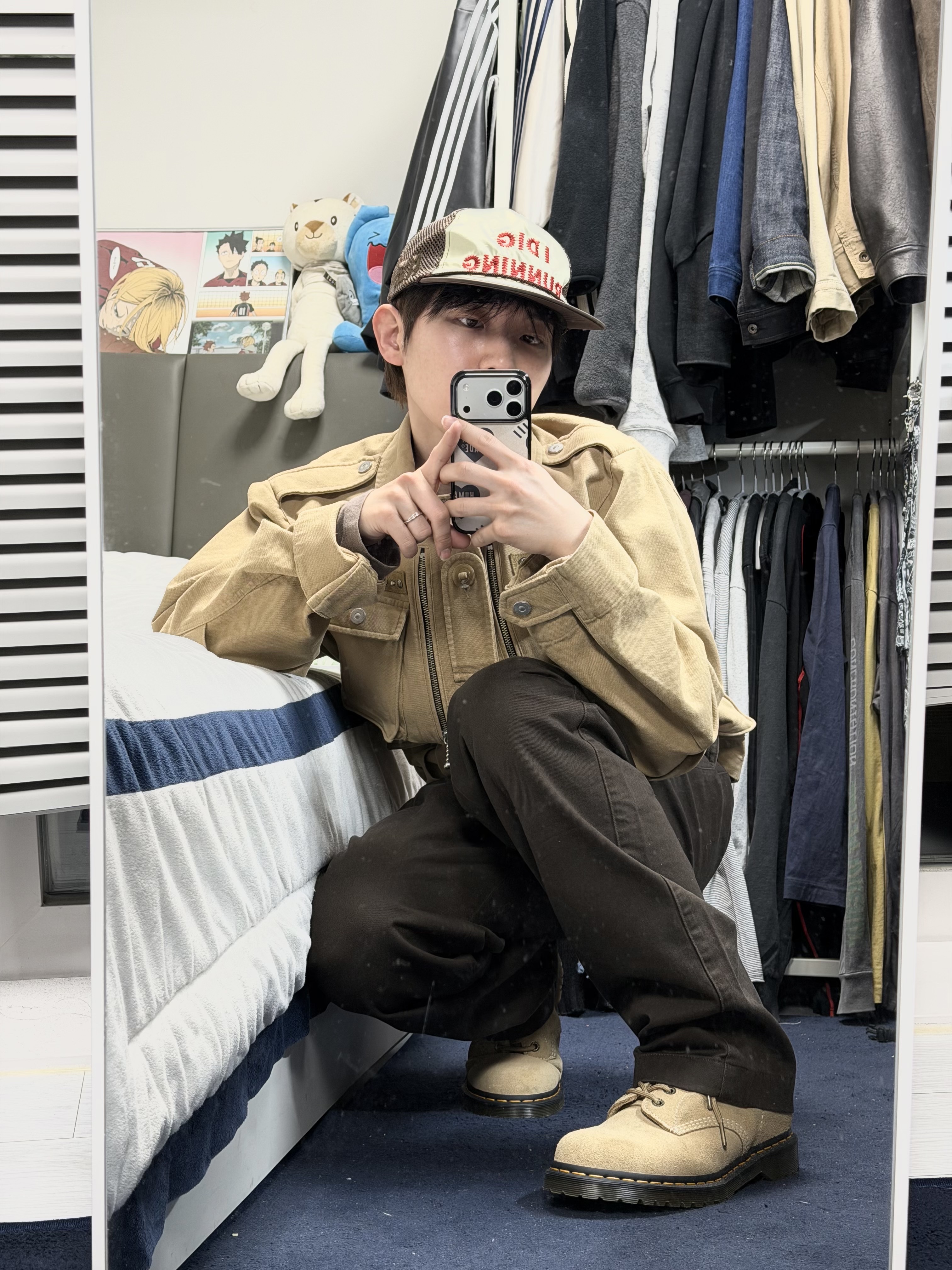 Alex Zono I Dig Running Trucker Hat OG Brown 착용 스타일 - 2