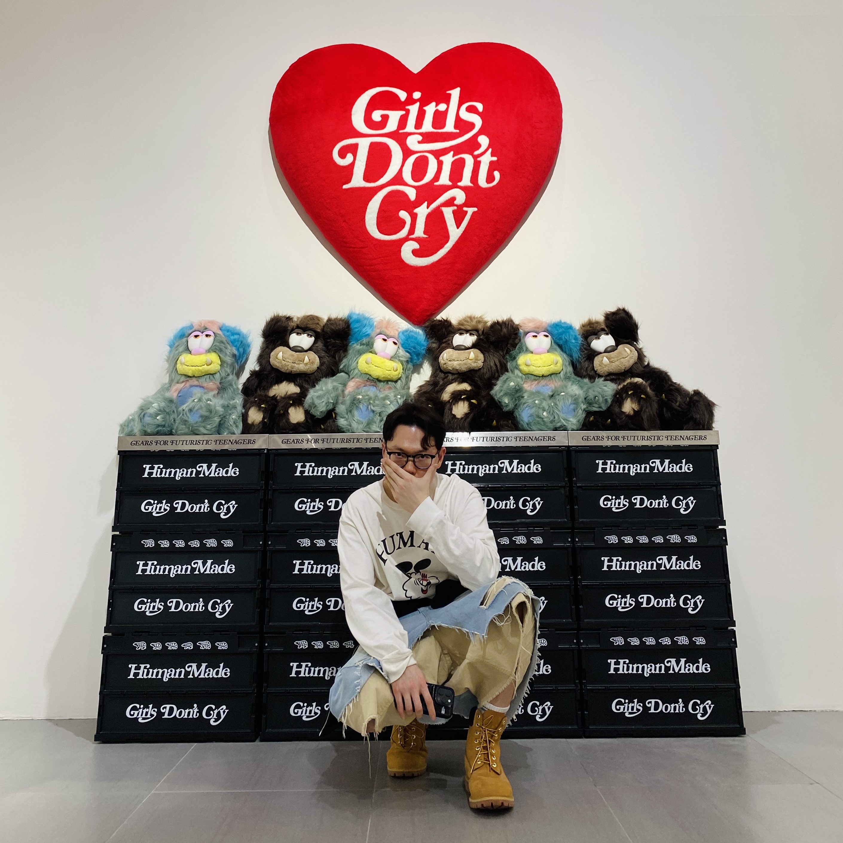 Human Made x Verdy Girls Don't Cry Valentine's Day L/S T-Shirt White, Timberland Premium 6 inch Waterproof Boot Wheat Nubuck - Wide 착용 스타일 - 5